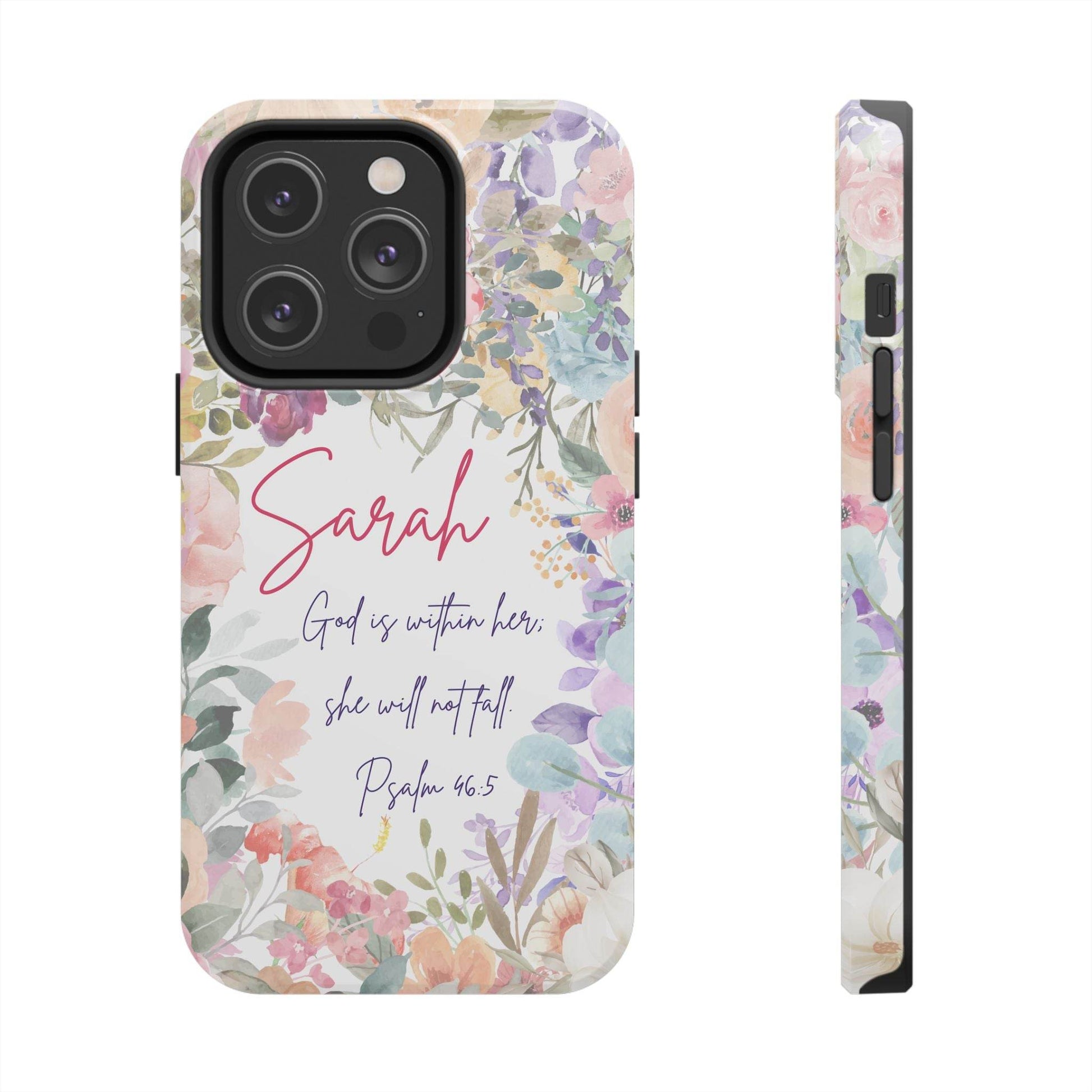 Strength & Beauty in Bloom Phone Case – Christian Scripture Design - Harmony + Hope