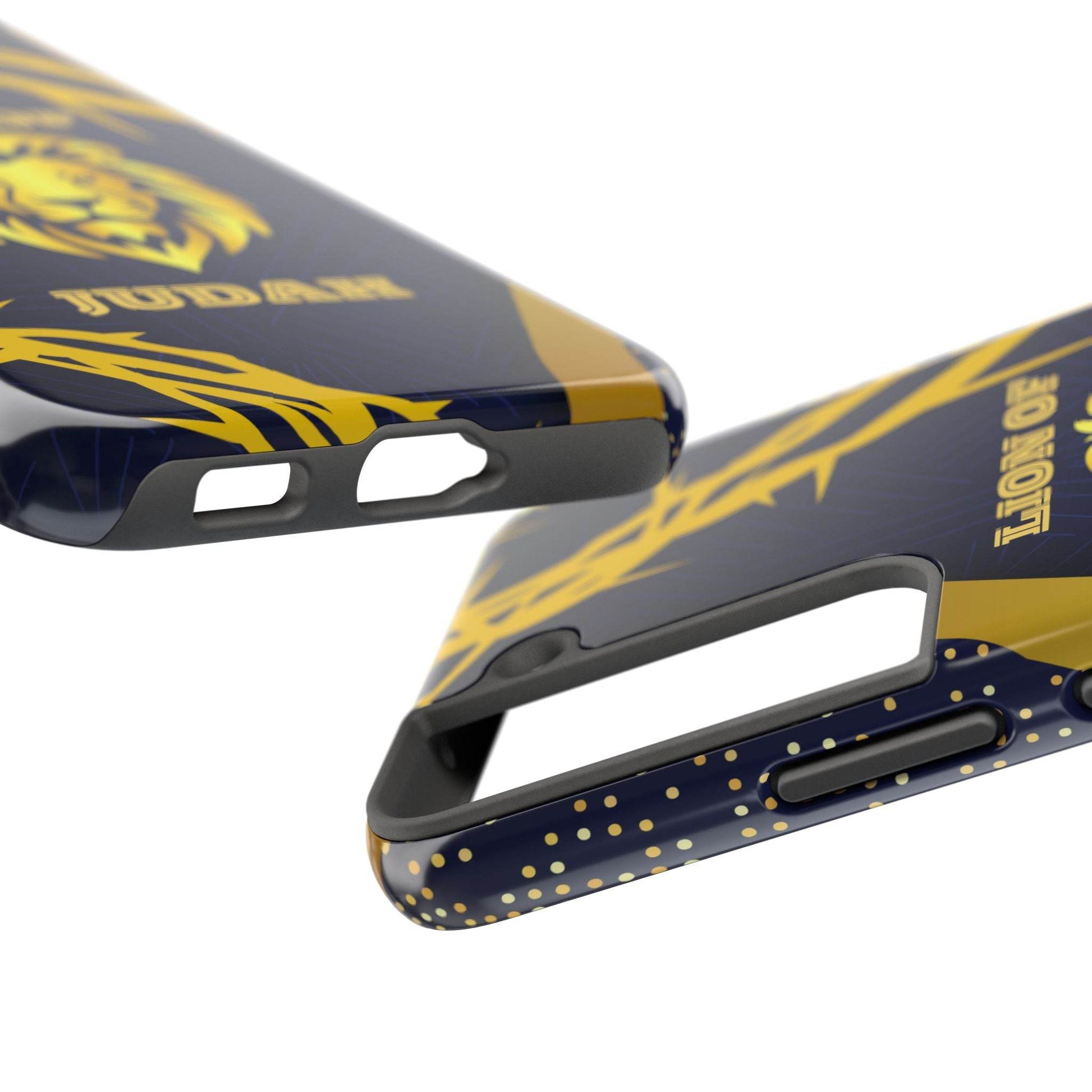 Majesty & Mercy Inspirational Phone Case – Gold Lion & Crown of Thorns - Harmony + Hope
