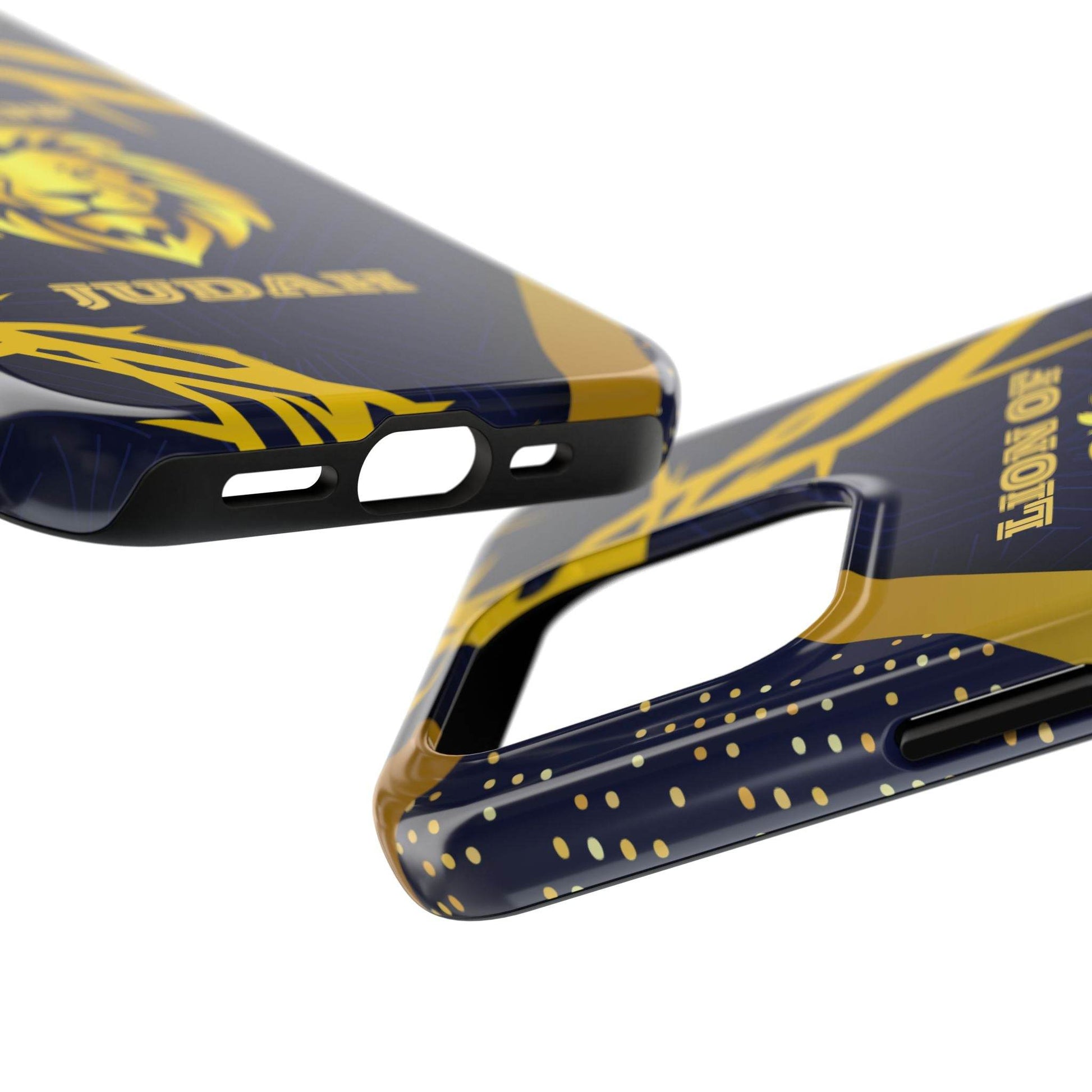 Majesty & Mercy Inspirational Phone Case – Gold Lion & Crown of Thorns - Harmony + Hope