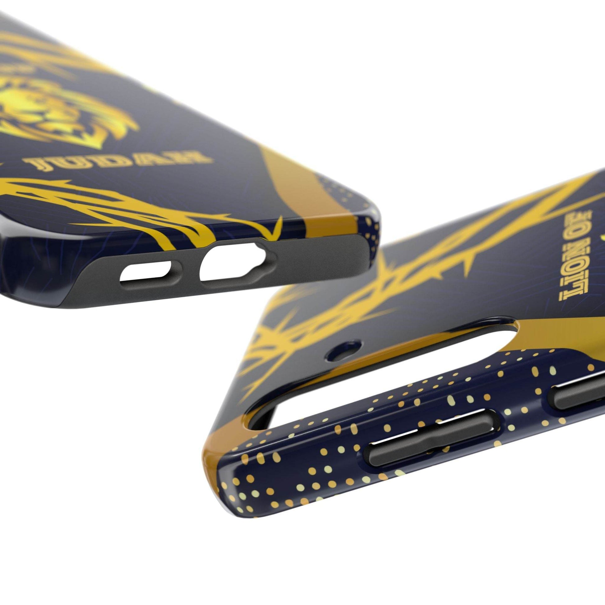 Majesty & Mercy Inspirational Phone Case – Gold Lion & Crown of Thorns - Harmony + Hope