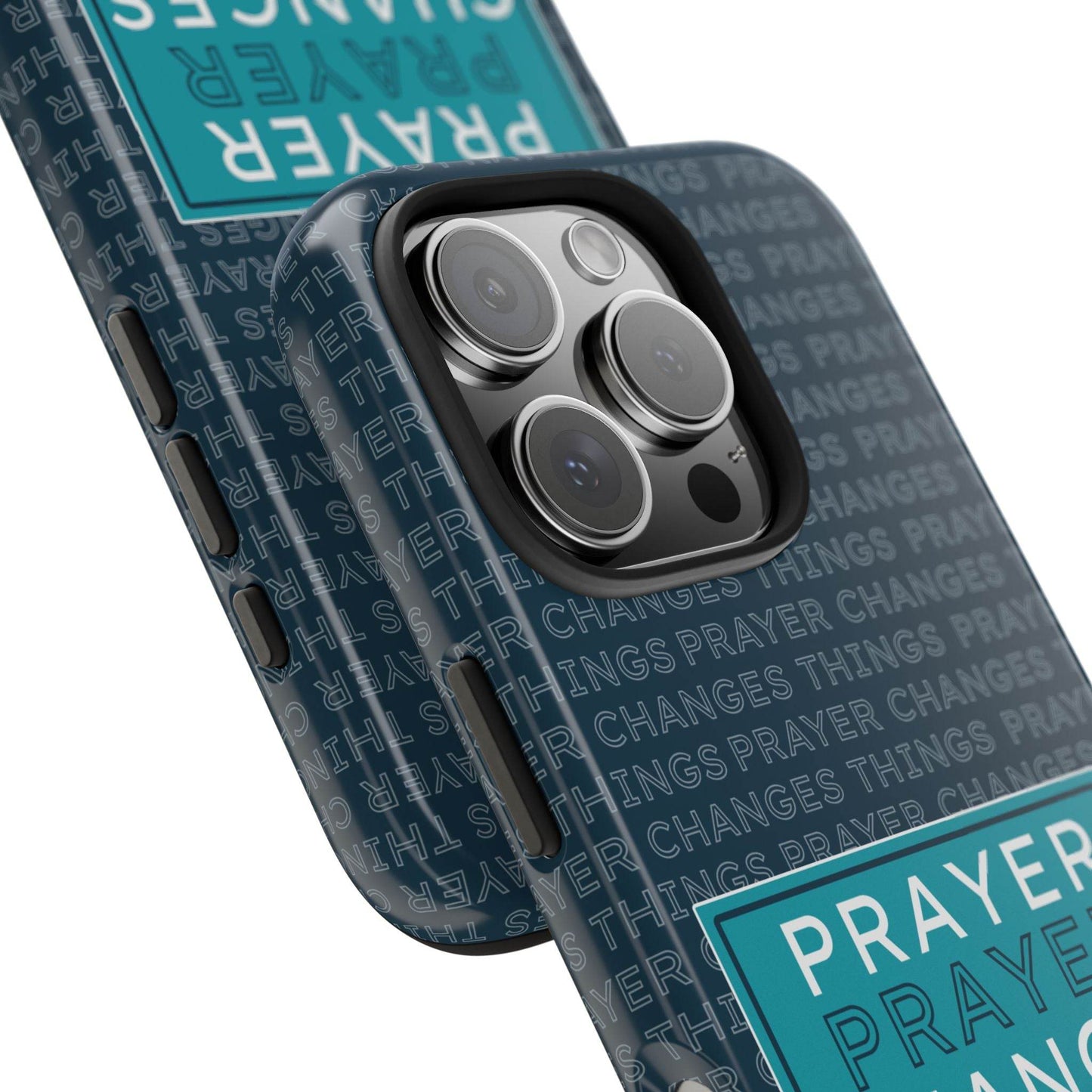 Prayer Changes Things Phone Case – Navy Blue Faith Design - Harmony + Hope