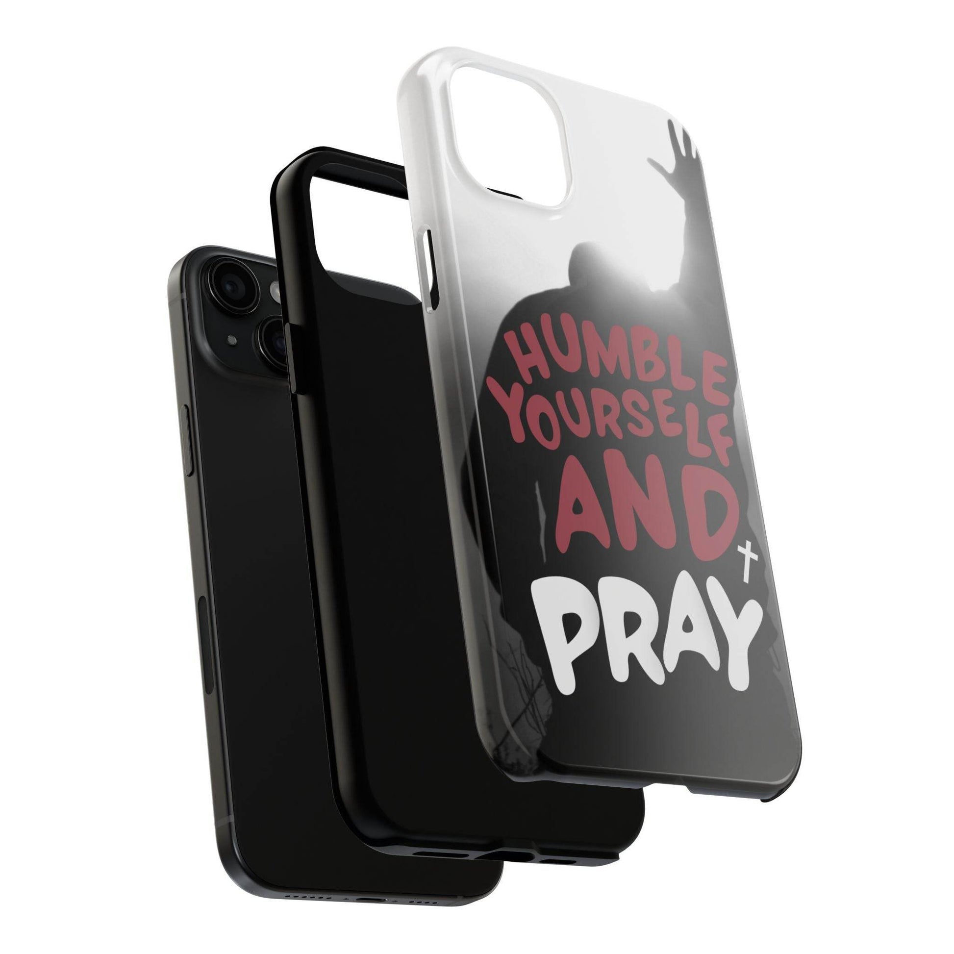 Humble Yourself and Pray Phone Case – Red Statement of Faith - Harmony + Hope