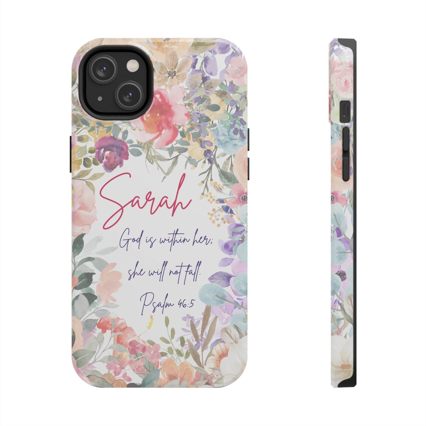 Strength & Beauty in Bloom Phone Case – Christian Scripture Design - Harmony + Hope