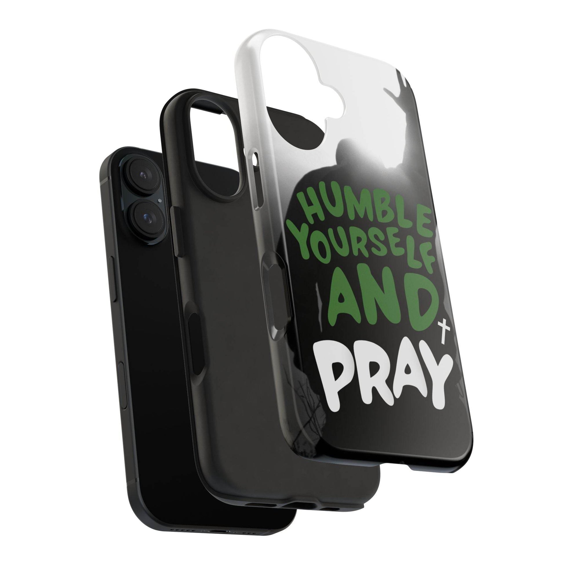Humble Yourself and Pray Phone Case – Deep Green Faith Design - Harmony + Hope