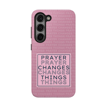 Prayer Changes Things Phone Case – Mauve Pink Faith Design - Harmony + Hope