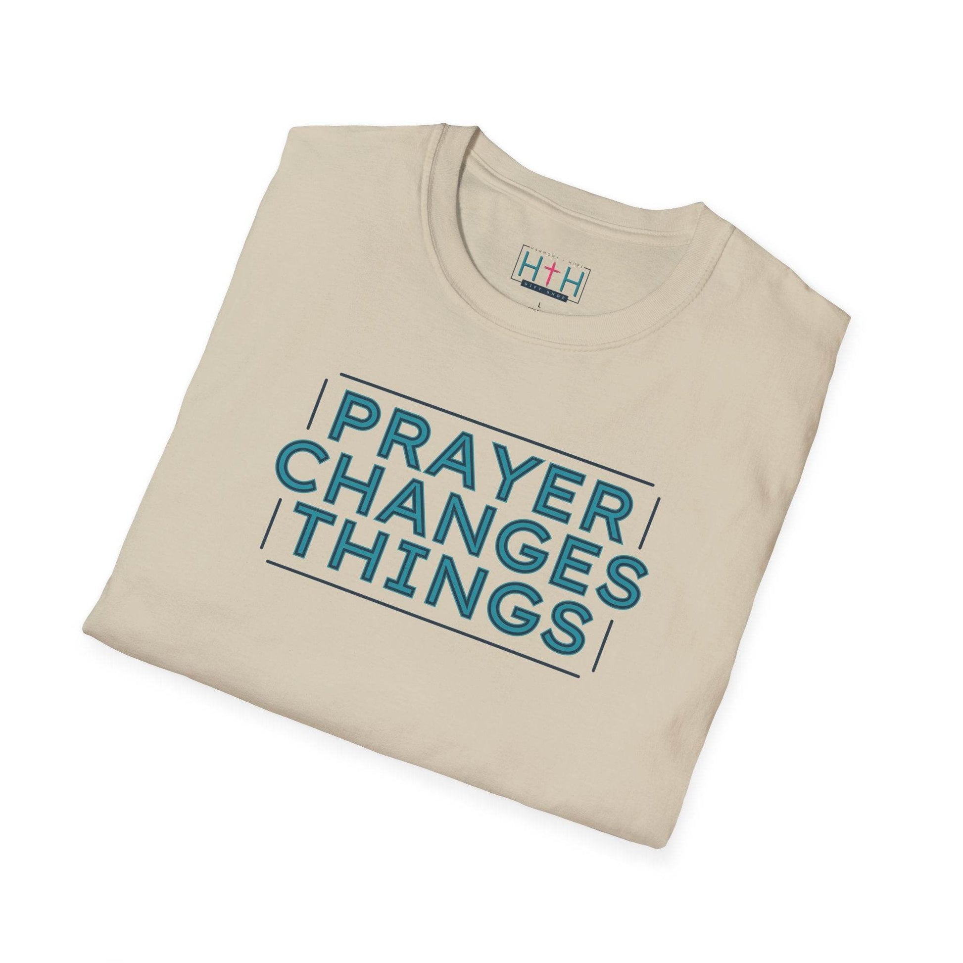 Faith in Motion - Prayer Changes Things Inspirational Unisex T-Shirt - Harmony + Hope
