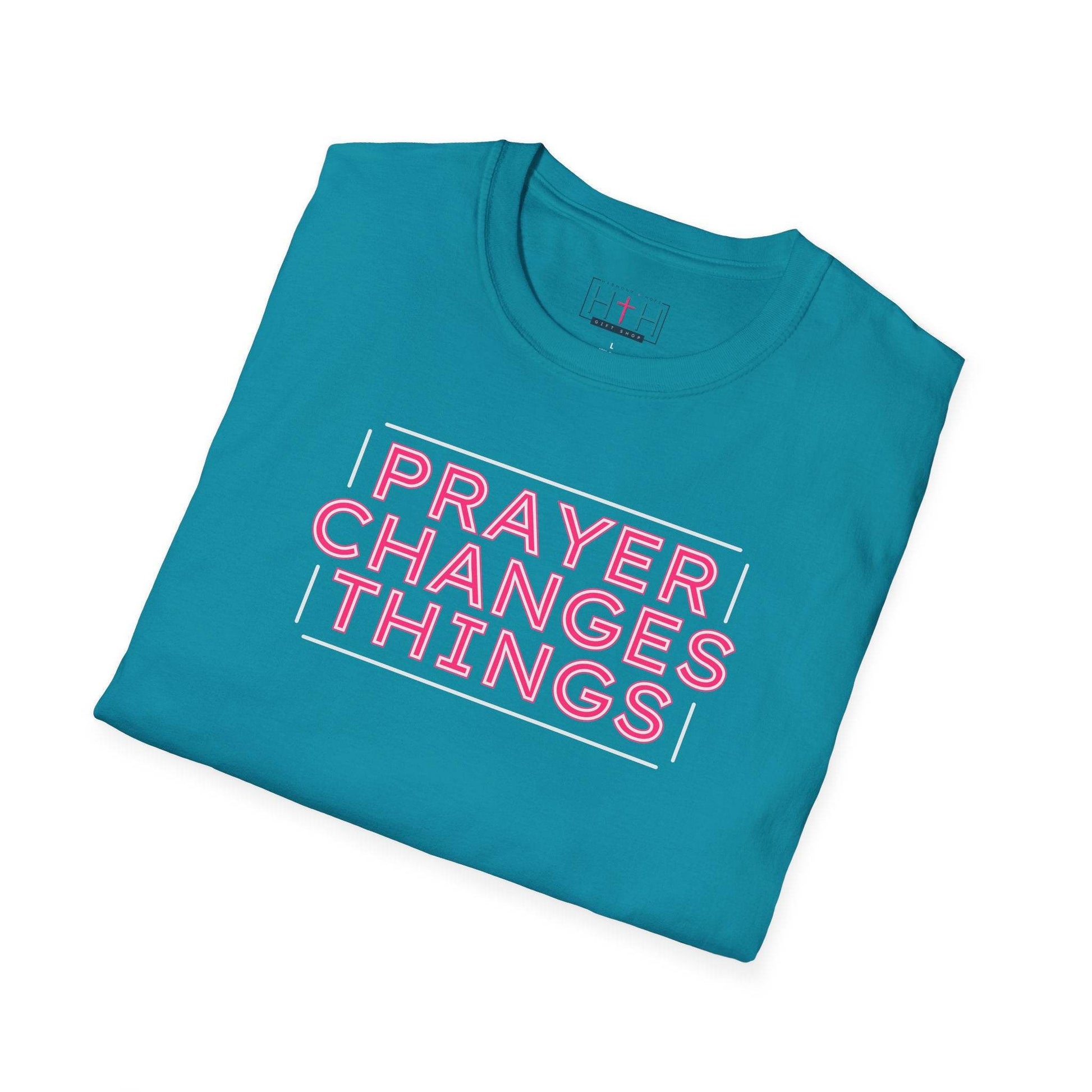 Faith in Motion - Prayer Changes Things Inspirational Unisex T-Shirt - Harmony + Hope