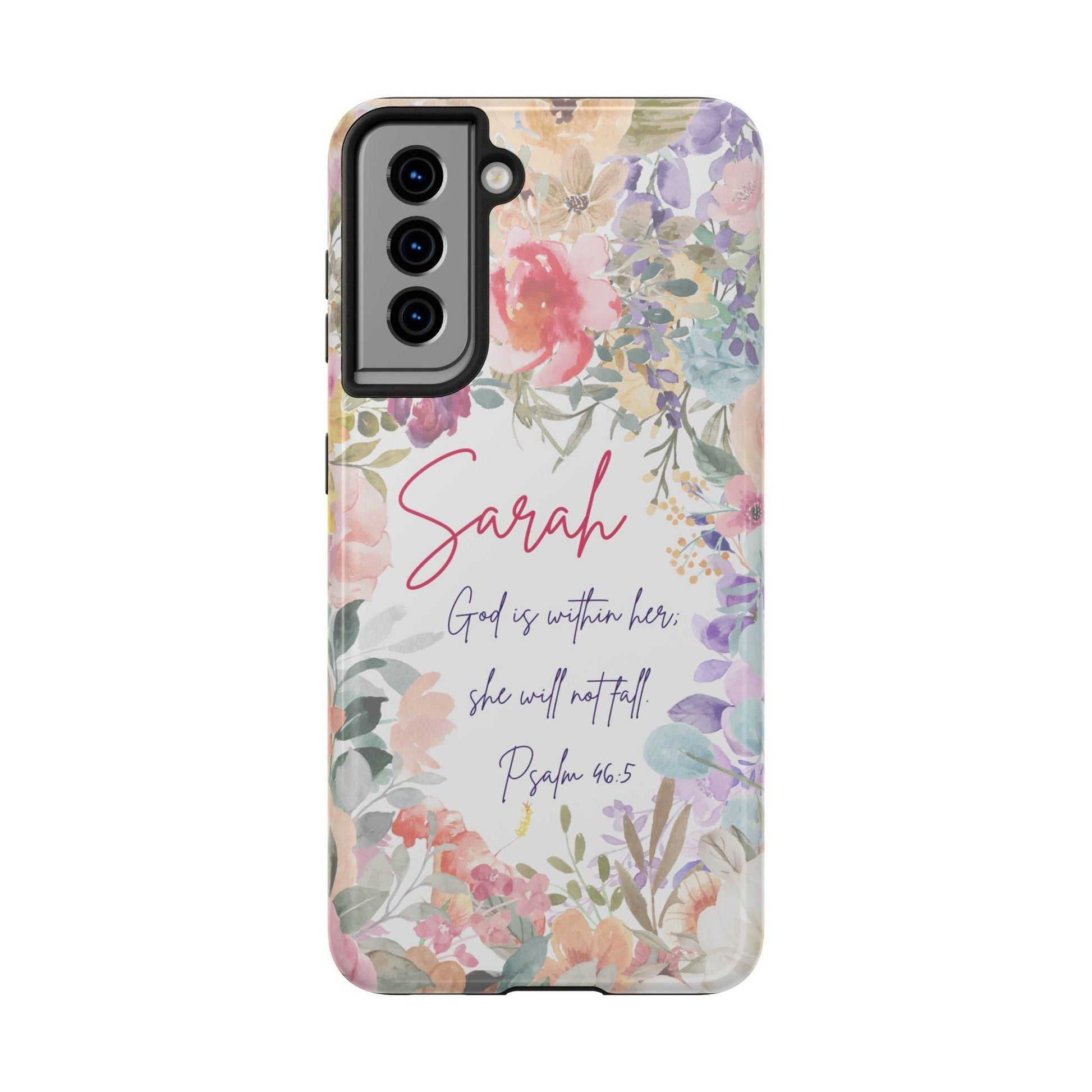 Strength & Beauty in Bloom Phone Case – Christian Scripture Design - Harmony + Hope