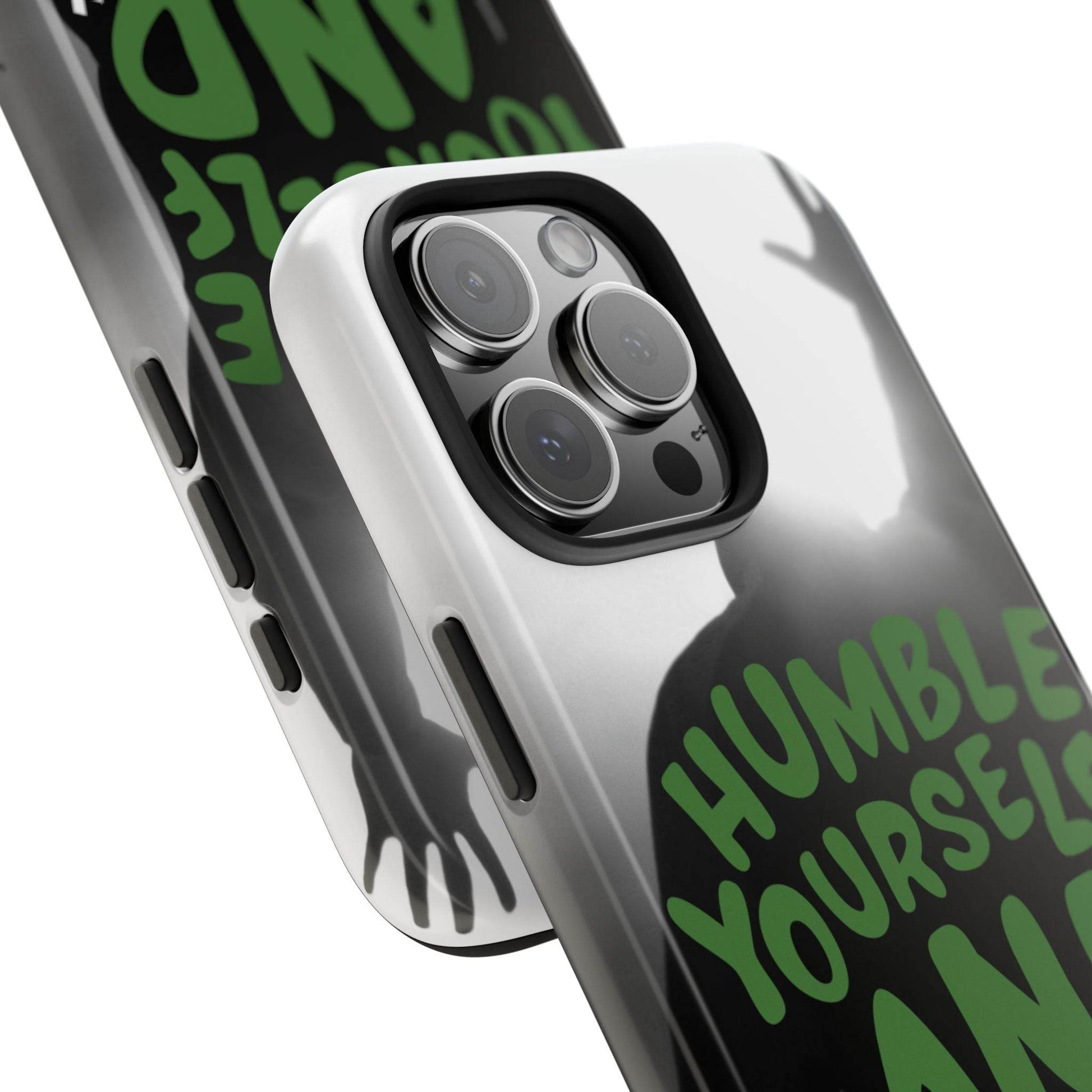 Humble Yourself and Pray Phone Case – Deep Green Faith Design - Harmony + Hope