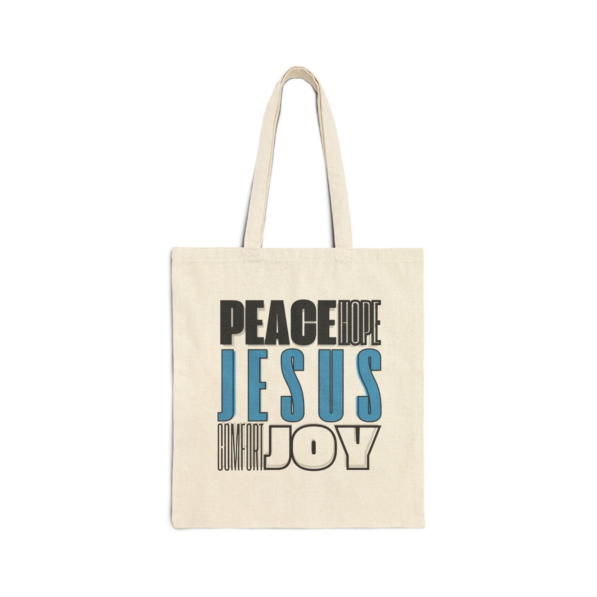 Jesus Canvas Tote Bag – Natural or Black Faith Tote - Harmony + Hope