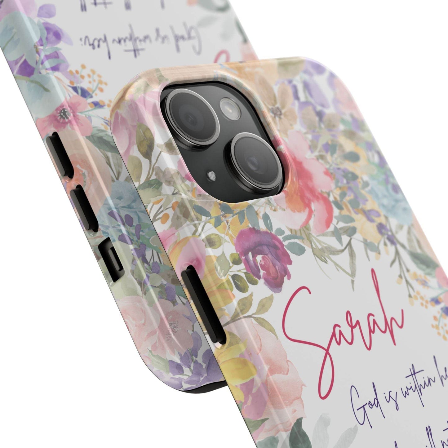 Strength & Beauty in Bloom Phone Case – Christian Scripture Design - Harmony + Hope