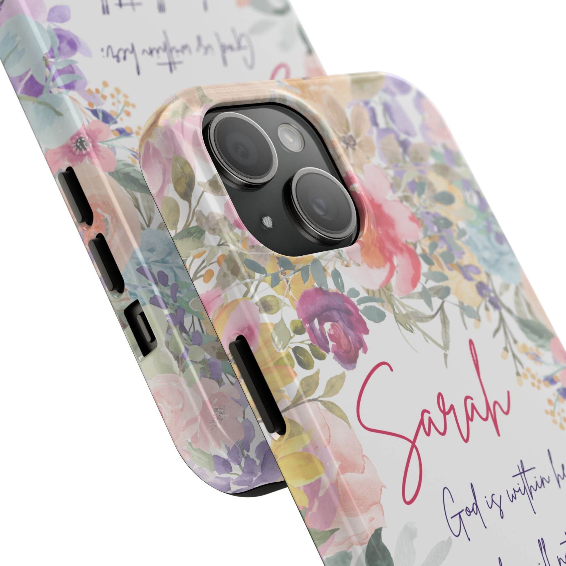 Strength & Beauty in Bloom Phone Case – Christian Scripture Design - Harmony + Hope