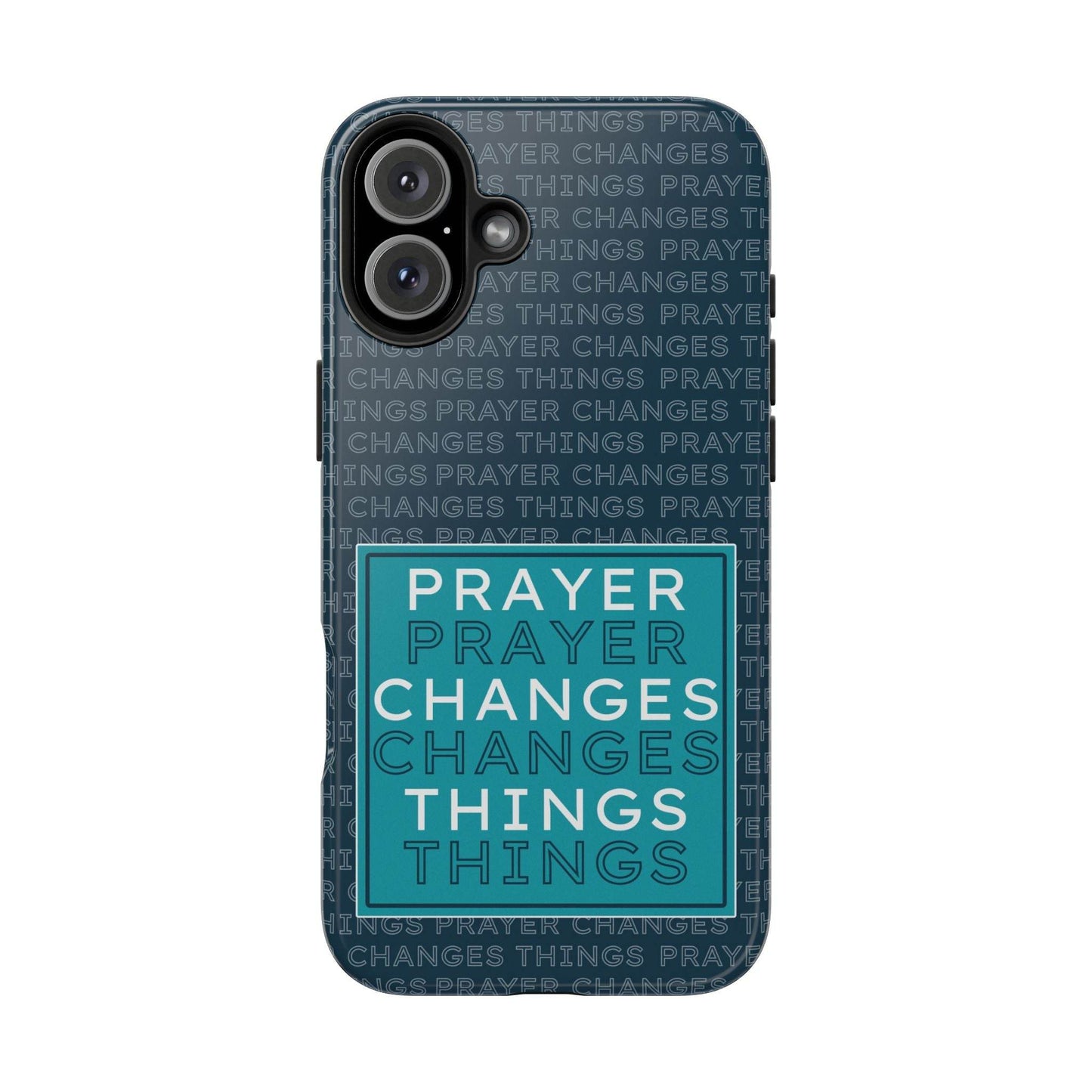 Prayer Changes Things Phone Case – Navy Blue Faith Design - Harmony + Hope