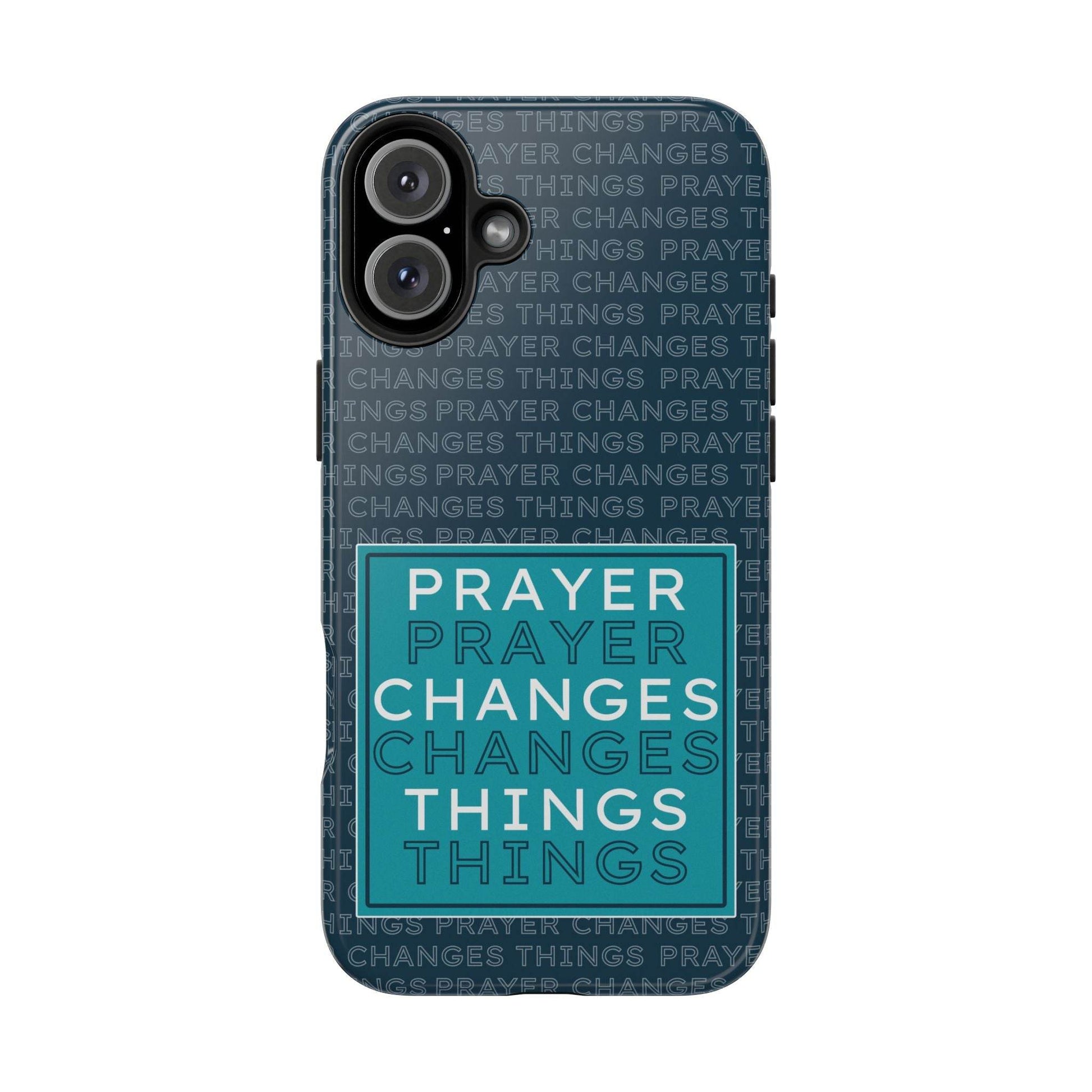 Prayer Changes Things Phone Case – Navy Blue Faith Design - Harmony + Hope