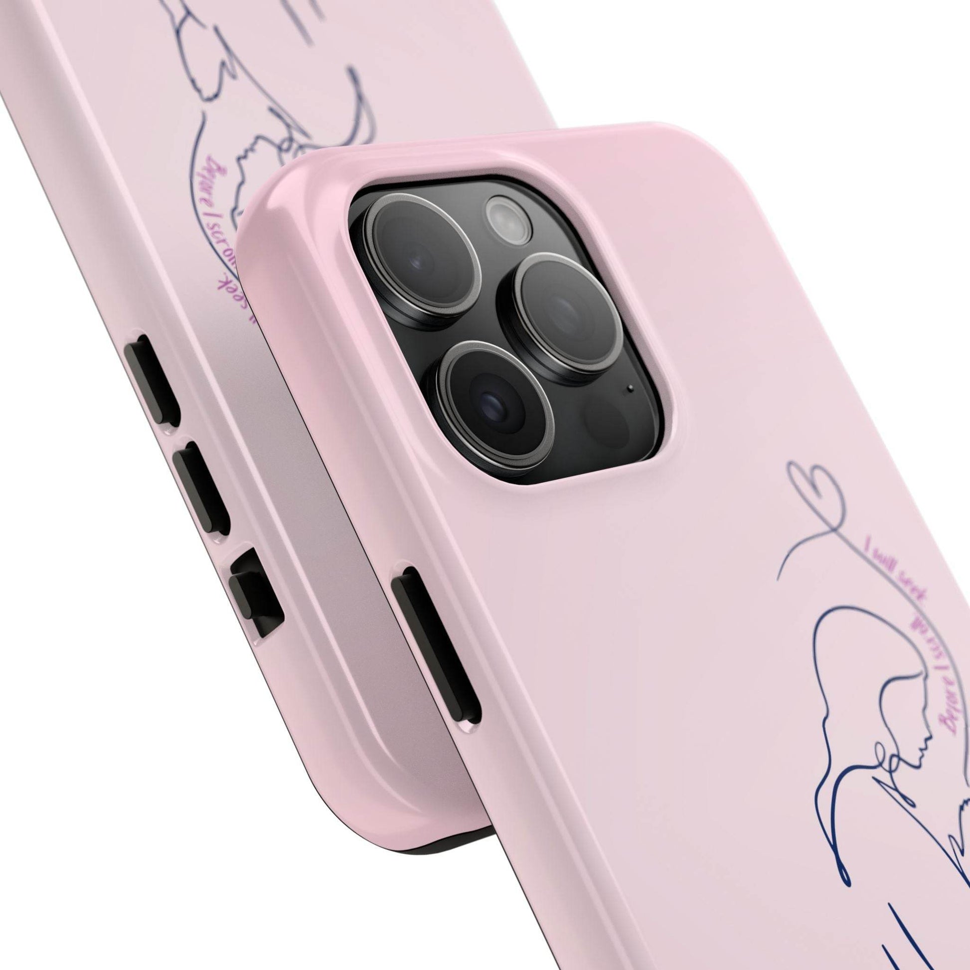 Before I Scroll, I Will Seek Phone Case – Light Pink Christian Cover - Harmony + Hope