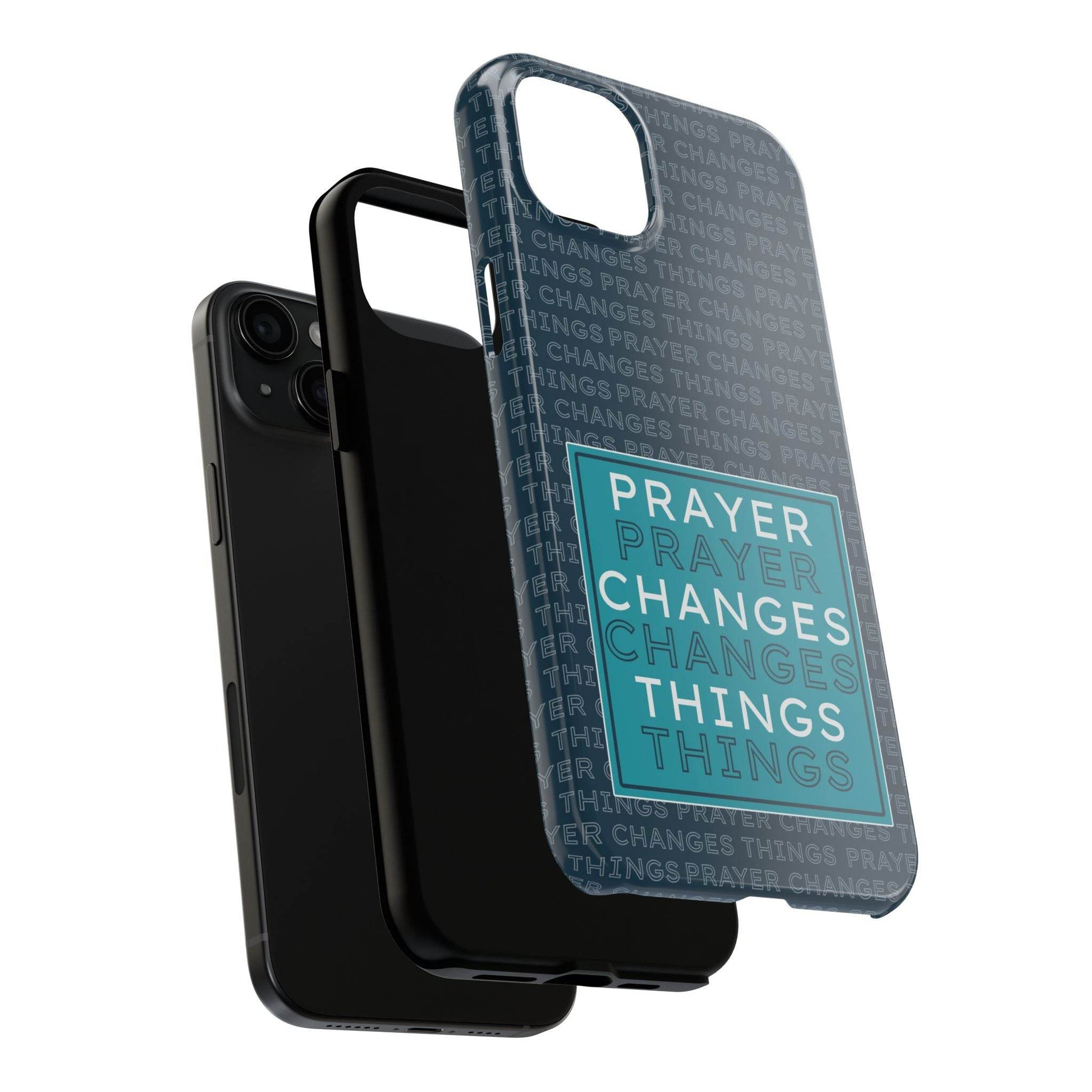 Prayer Changes Things Phone Case – Navy Blue Faith Design - Harmony + Hope