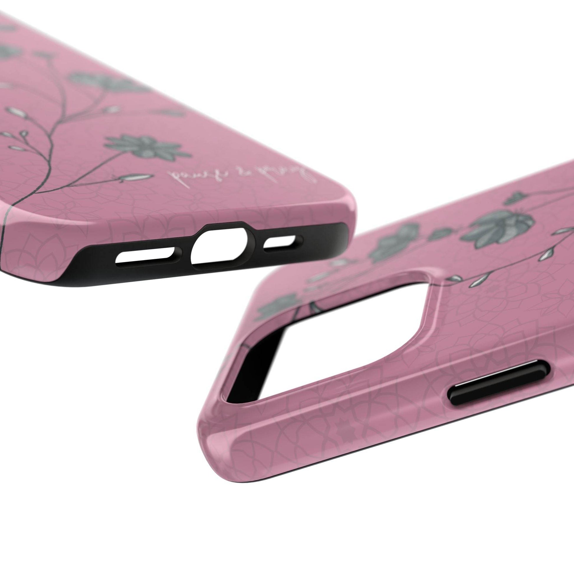 Pause & Pray Phone Case – Mauve Floral Reminder - Harmony + Hope