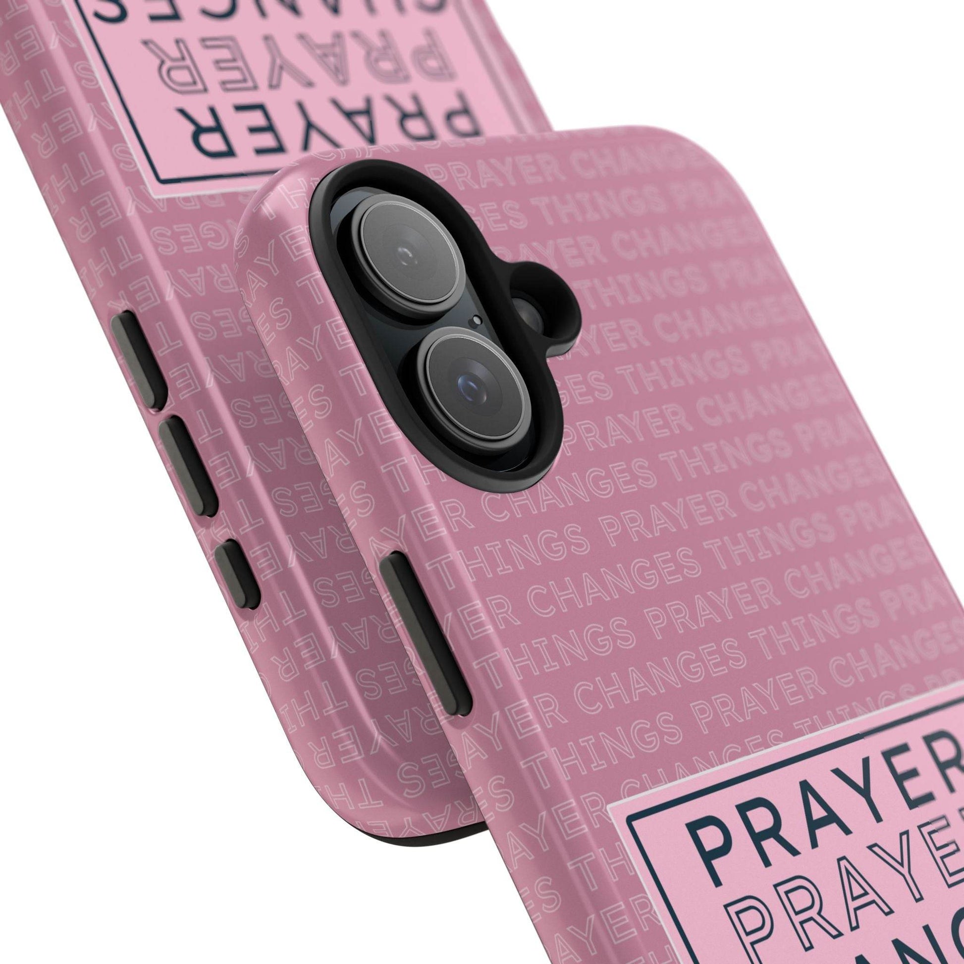 Prayer Changes Things Phone Case – Mauve Pink Faith Design - Harmony + Hope