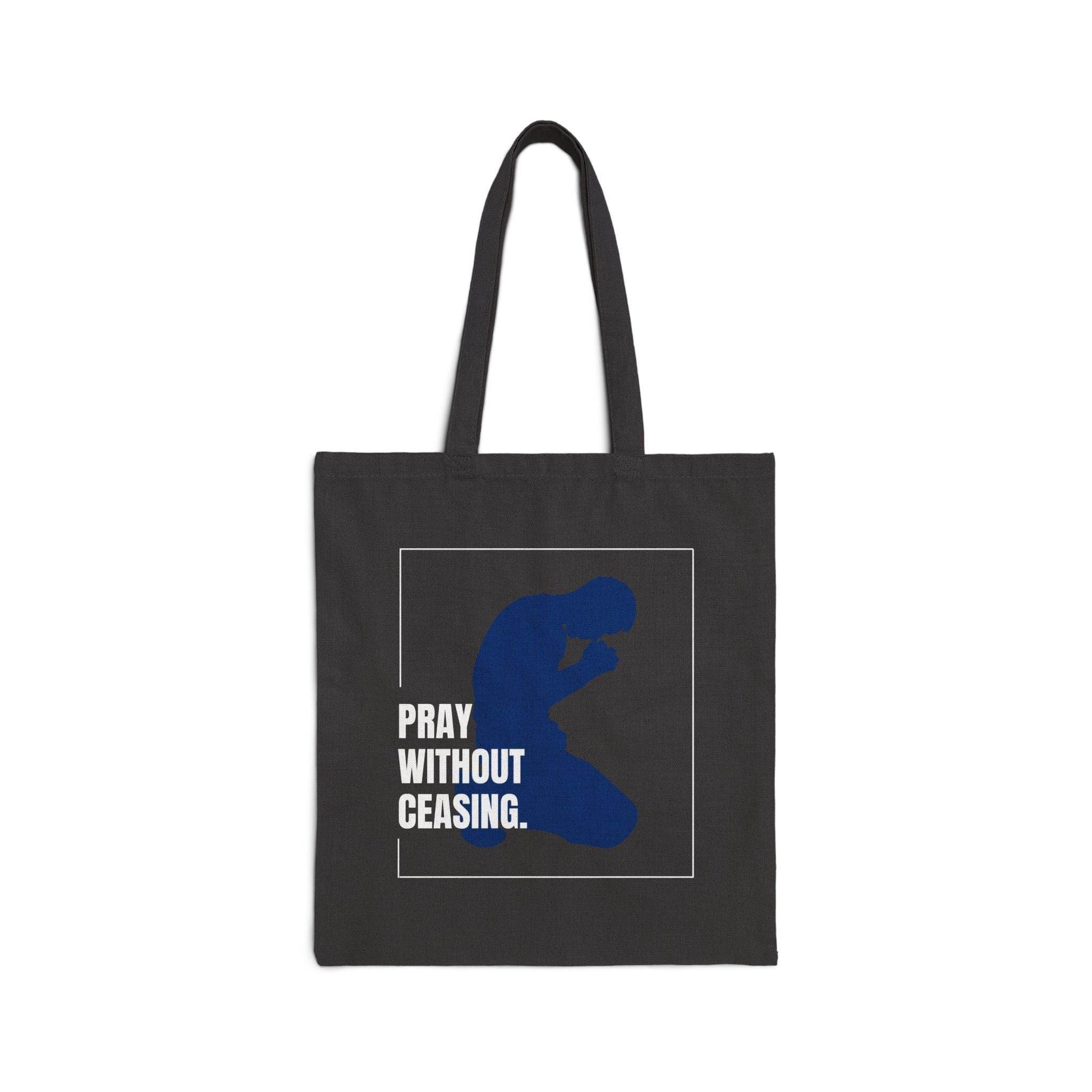 Pray Without Ceasing Canvas Tote – Men’s Christian Tote Bag - Harmony + Hope