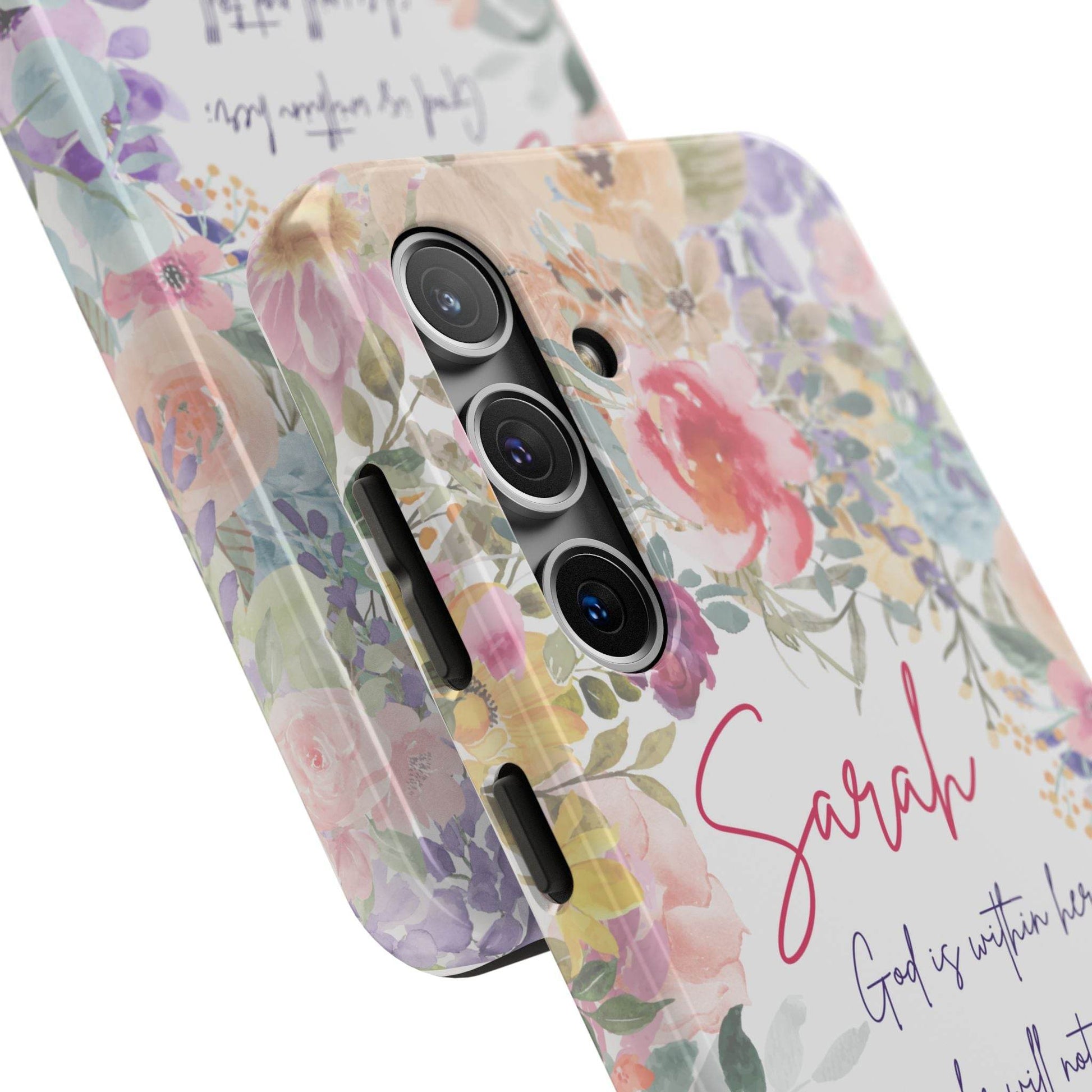 Strength & Beauty in Bloom Phone Case – Christian Scripture Design - Harmony + Hope