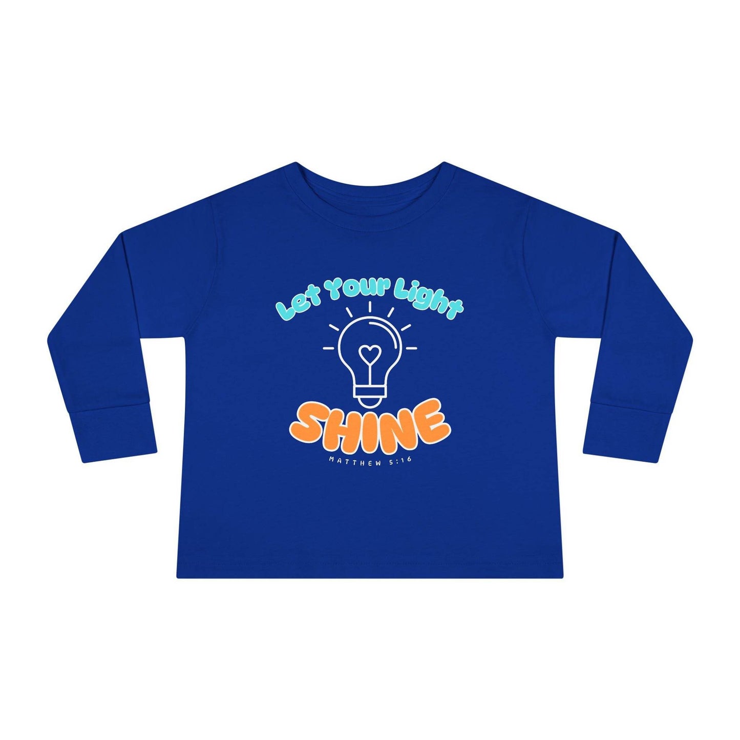 Let Your Light Shine – Kids' Long Sleeve Tee (Matthew 5:16) - Harmony + Hope
