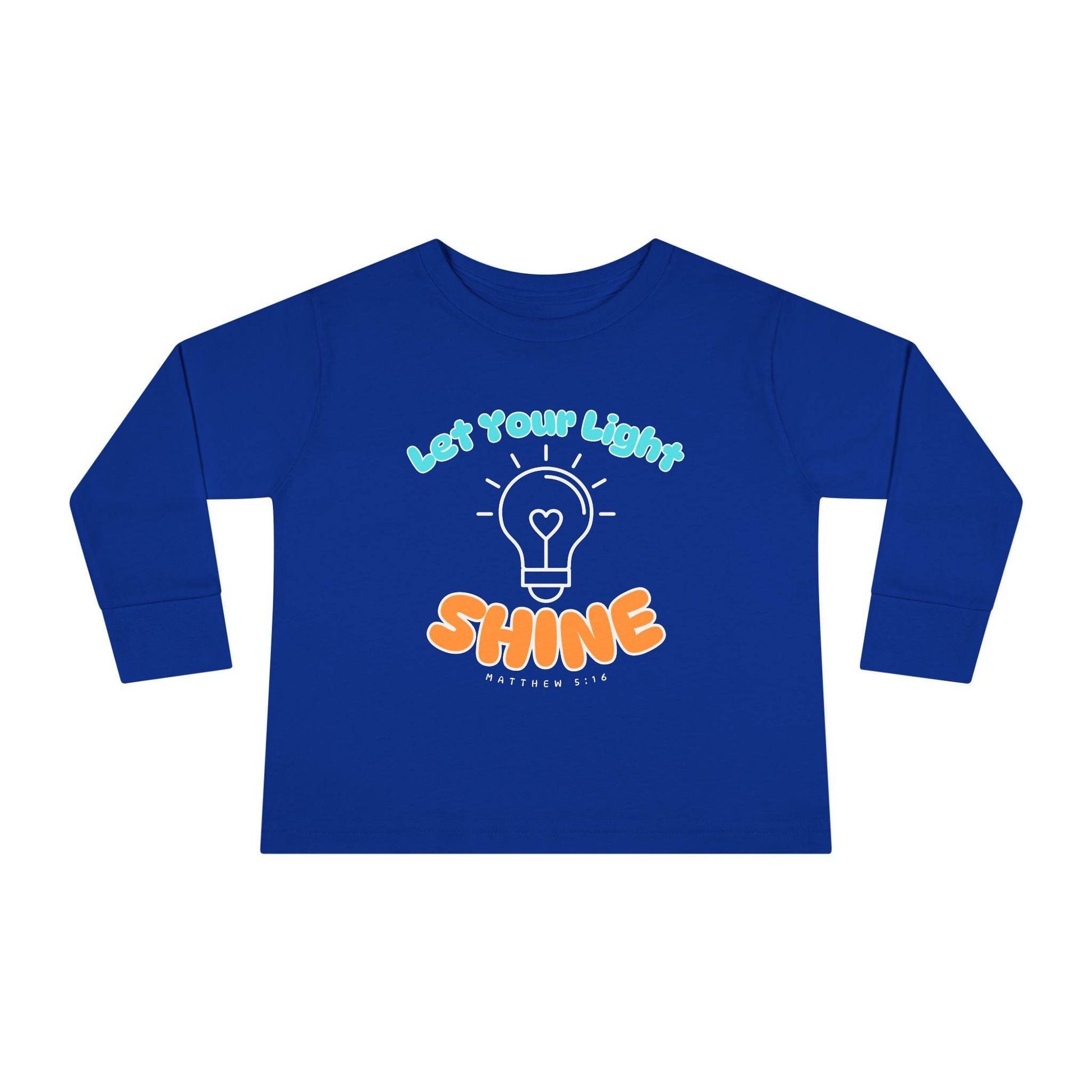 Let Your Light Shine – Kids' Long Sleeve Tee (Matthew 5:16) - Harmony + Hope