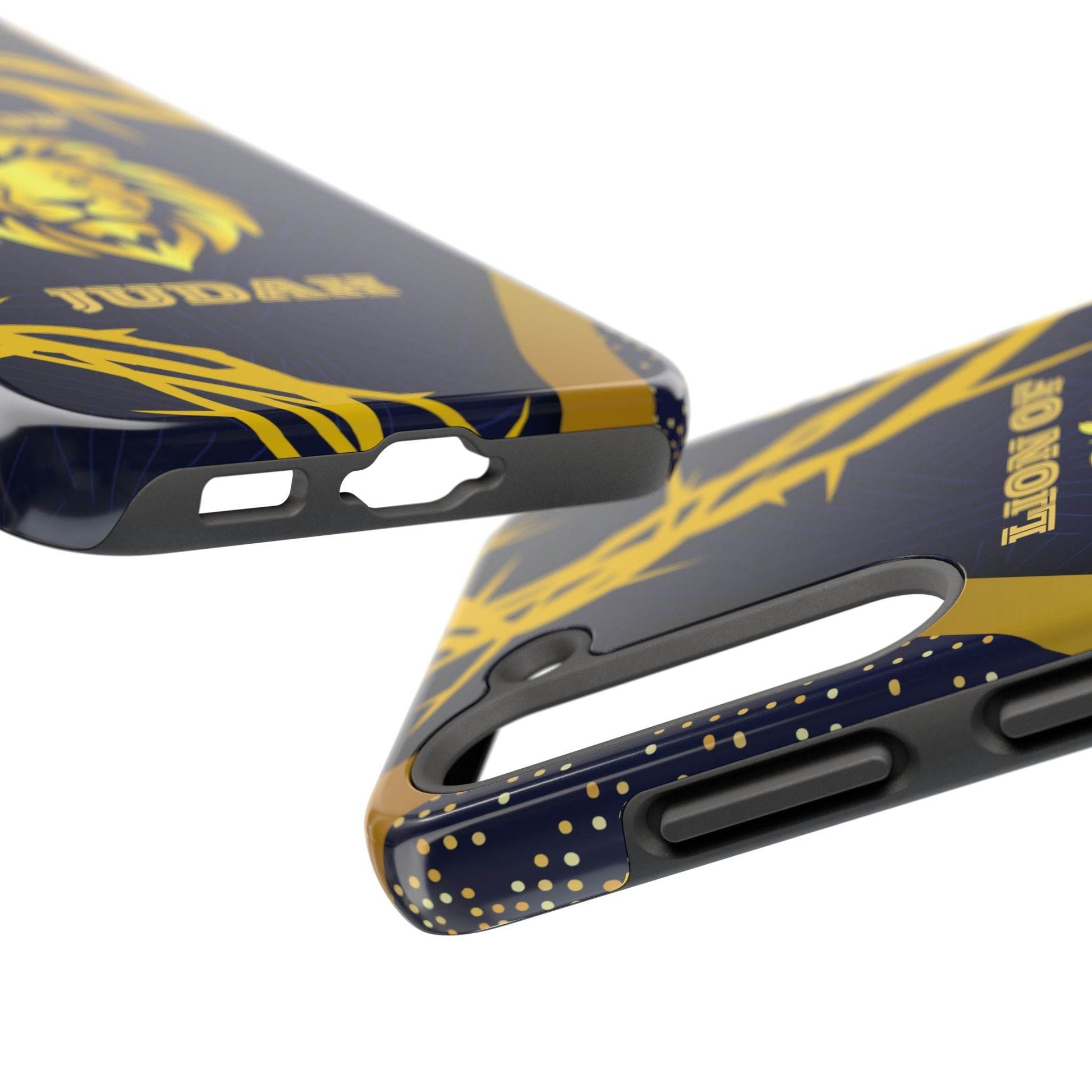 Majesty & Mercy Inspirational Phone Case – Gold Lion & Crown of Thorns - Harmony + Hope