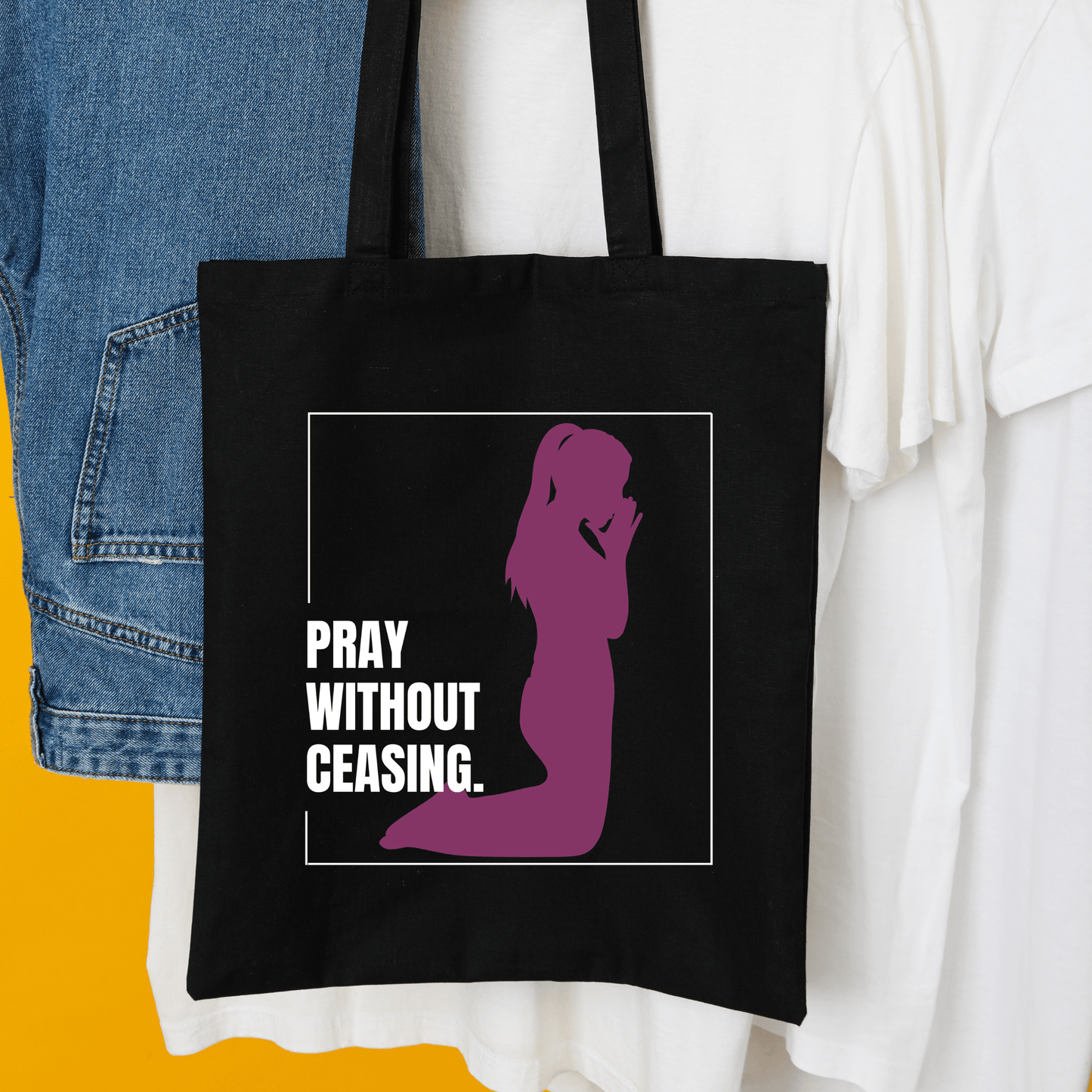Pray Without Ceasing Canvas Tote – Women’s Christian Faith Bag - Harmony + Hope