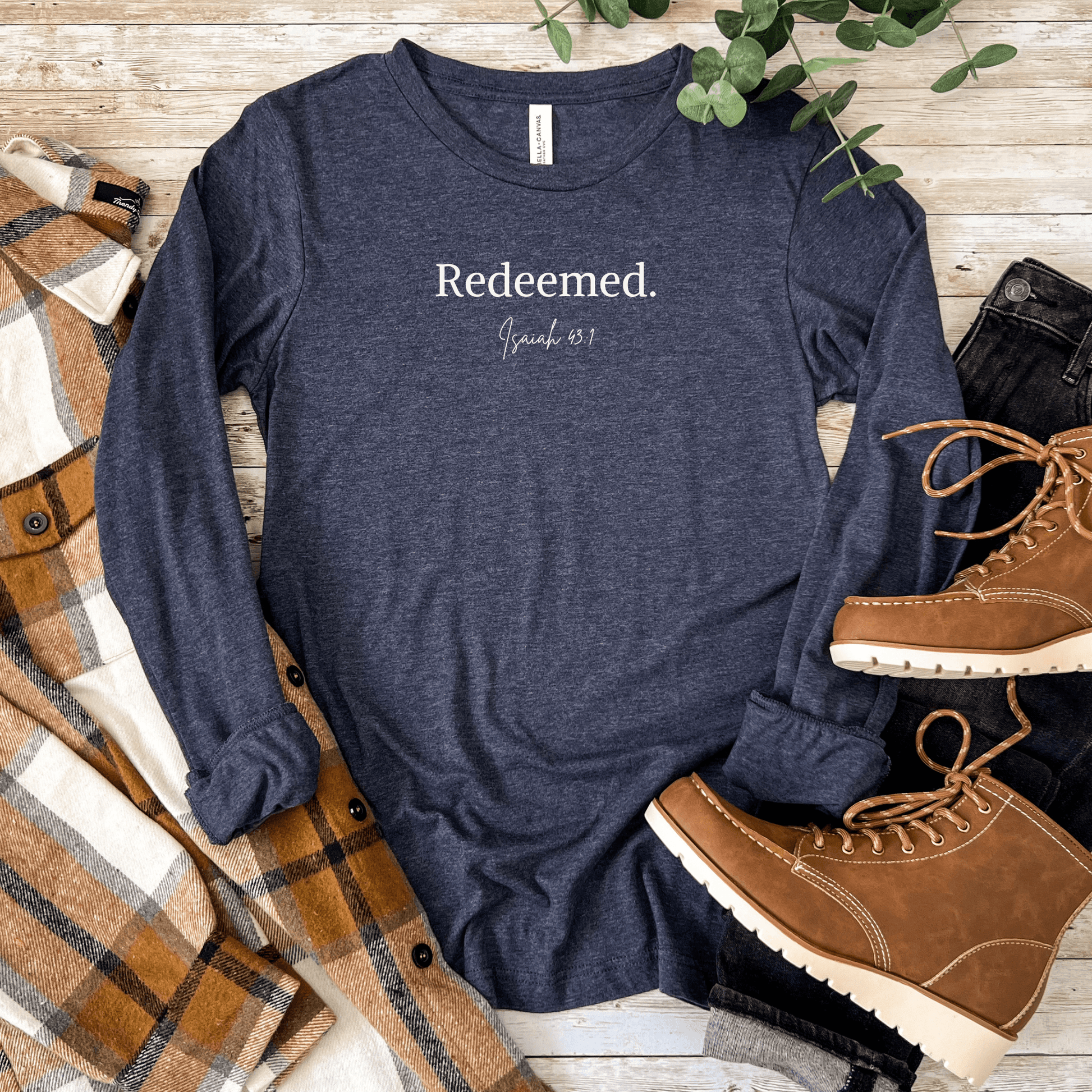 Redeemed – Isaiah 43:1 Unisex Long Sleeve Tee - Harmony + Hope