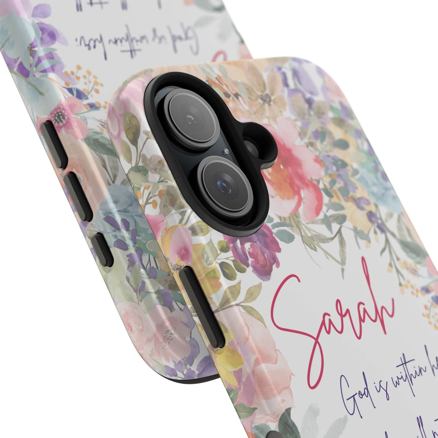 Strength & Beauty in Bloom Phone Case – Christian Scripture Design - Harmony + Hope