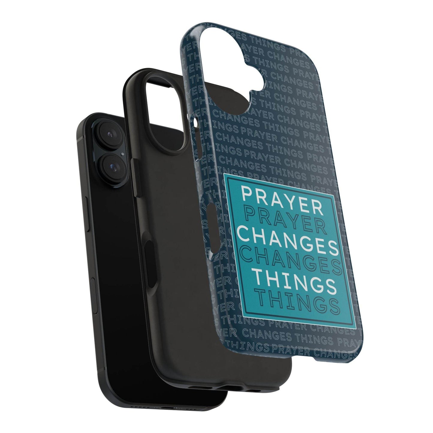 Prayer Changes Things Phone Case – Navy Blue Faith Design - Harmony + Hope
