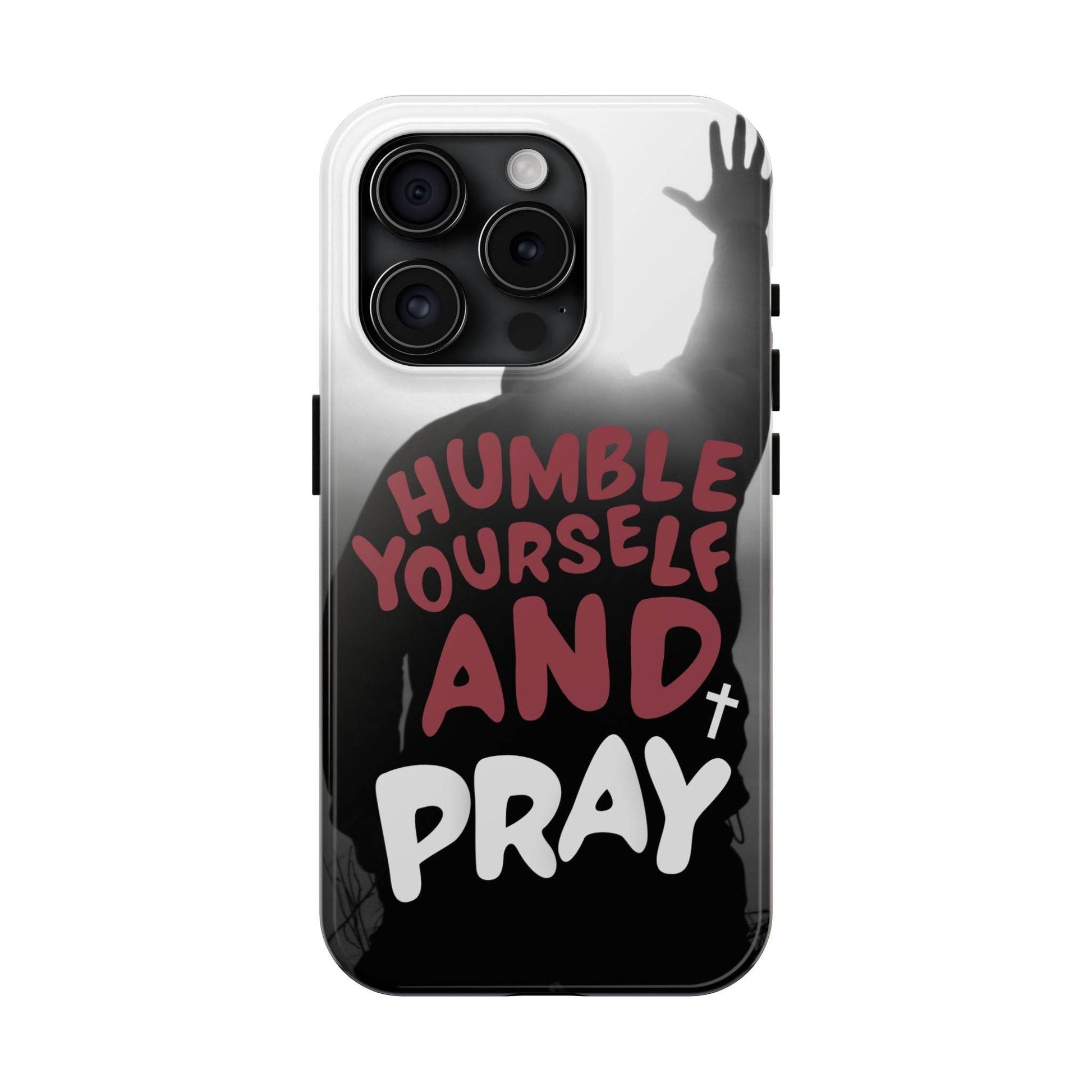 Humble Yourself and Pray Phone Case – Red Statement of Faith - Harmony + Hope