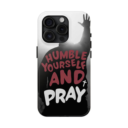 Humble Yourself and Pray Phone Case – Red Statement of Faith - Harmony + Hope