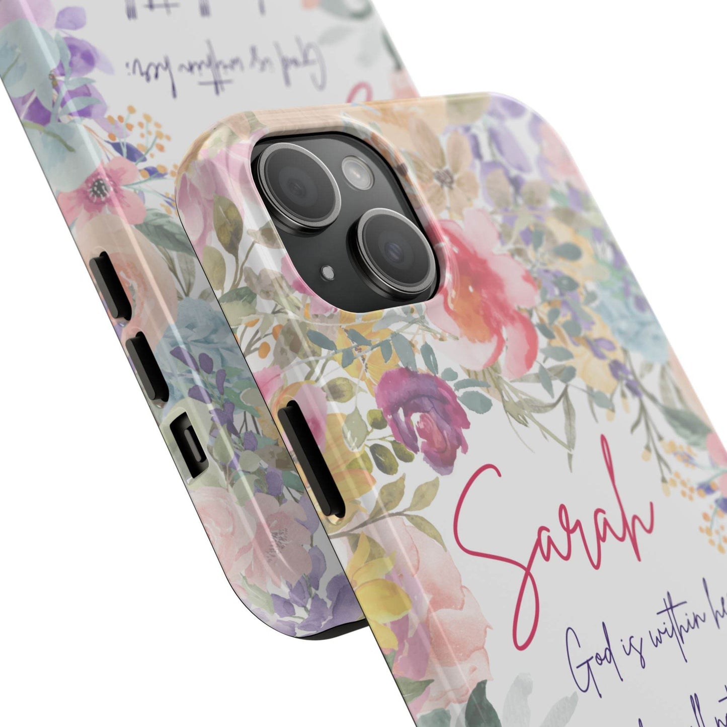 Strength & Beauty in Bloom Phone Case – Christian Scripture Design - Harmony + Hope