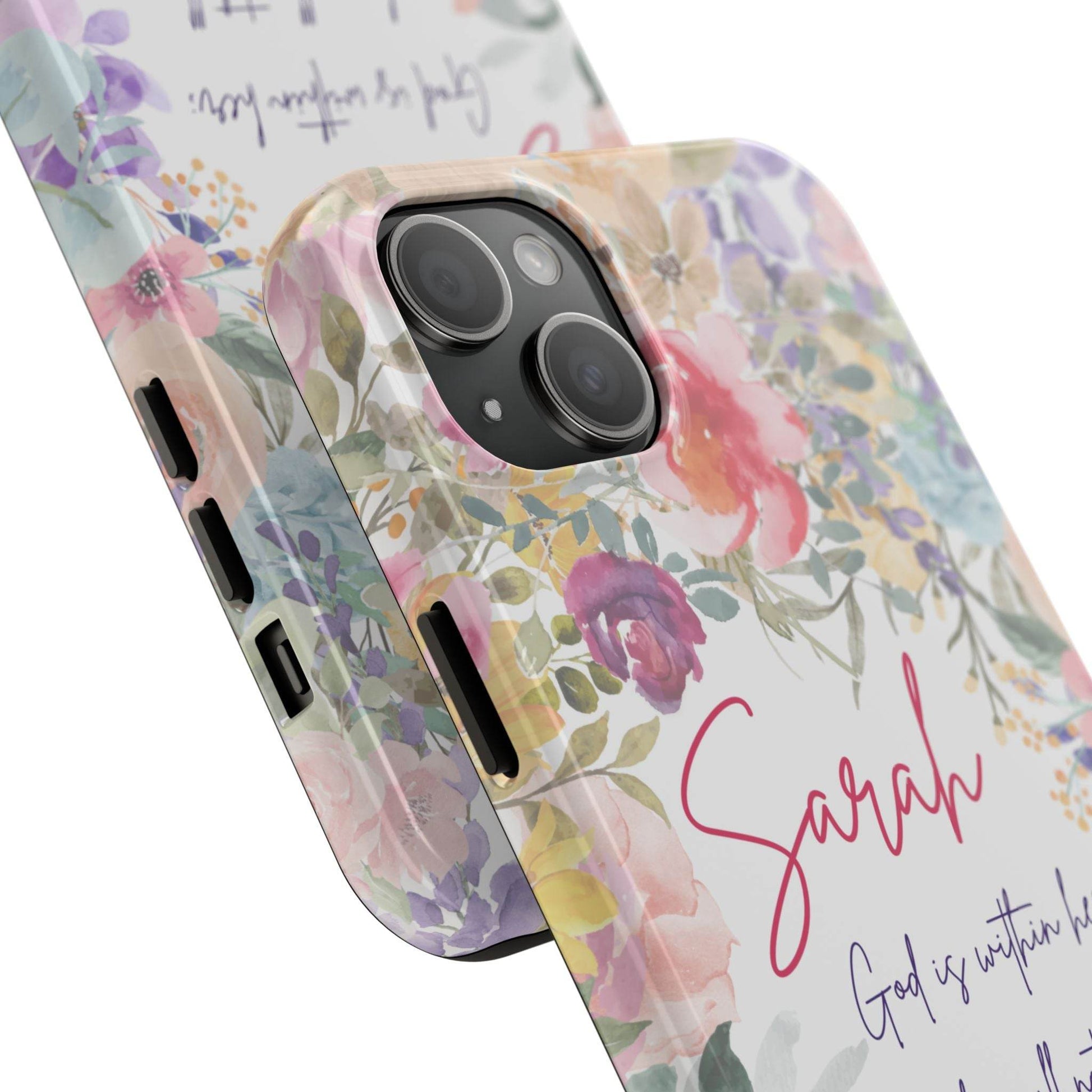 Strength & Beauty in Bloom Phone Case – Christian Scripture Design - Harmony + Hope