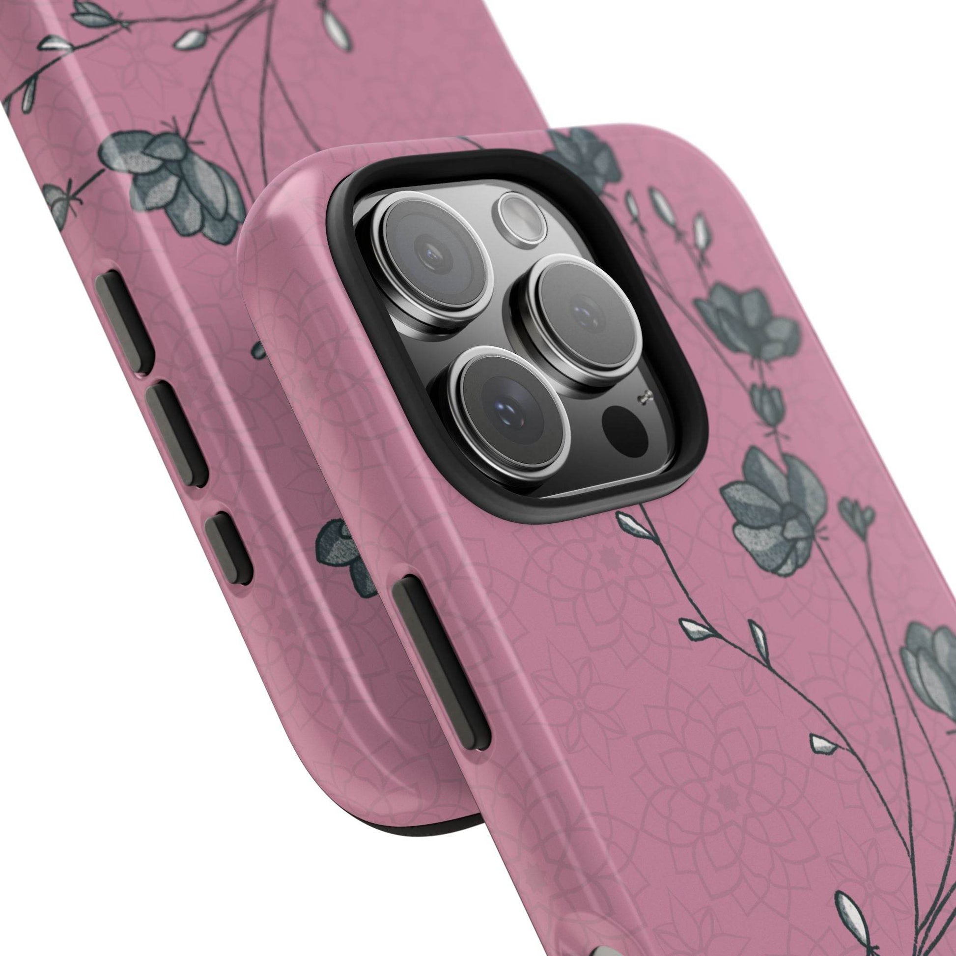 Pause & Pray Phone Case – Mauve Floral Reminder - Harmony + Hope