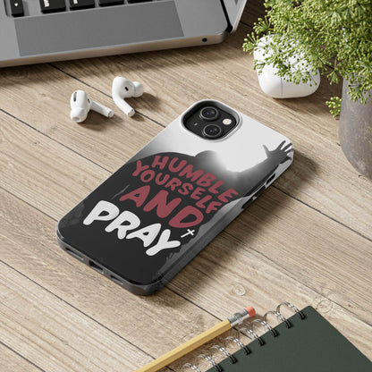 Humble Yourself and Pray Phone Case – Red Statement of Faith - Harmony + Hope