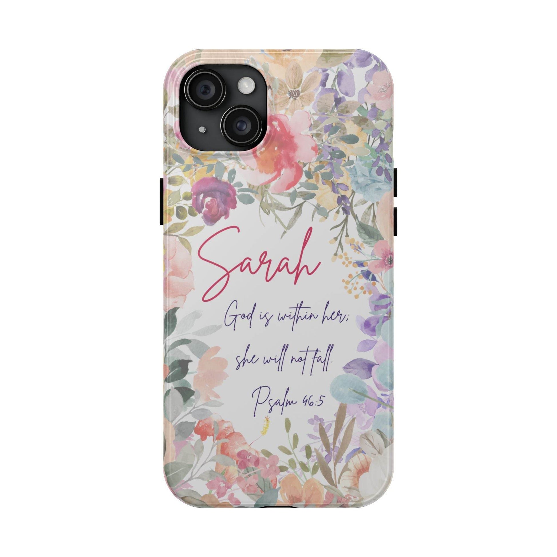 Strength & Beauty in Bloom Phone Case – Christian Scripture Design - Harmony + Hope