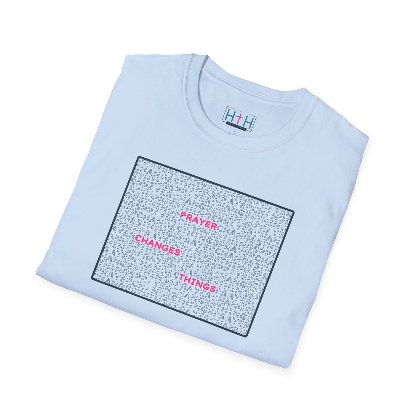 Word Cloud Design "Prayer Changes Things" - Inspirational Unisex T-Shirt