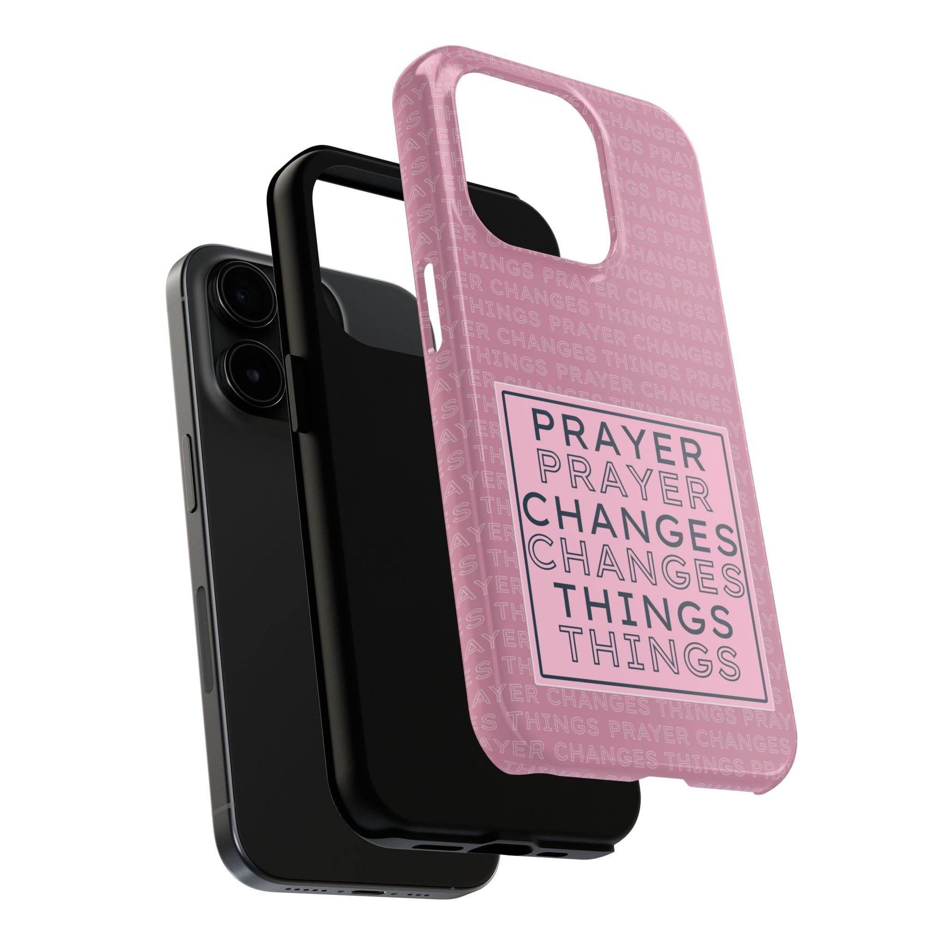 Prayer Changes Things Phone Case – Mauve Pink Faith Design - Harmony + Hope