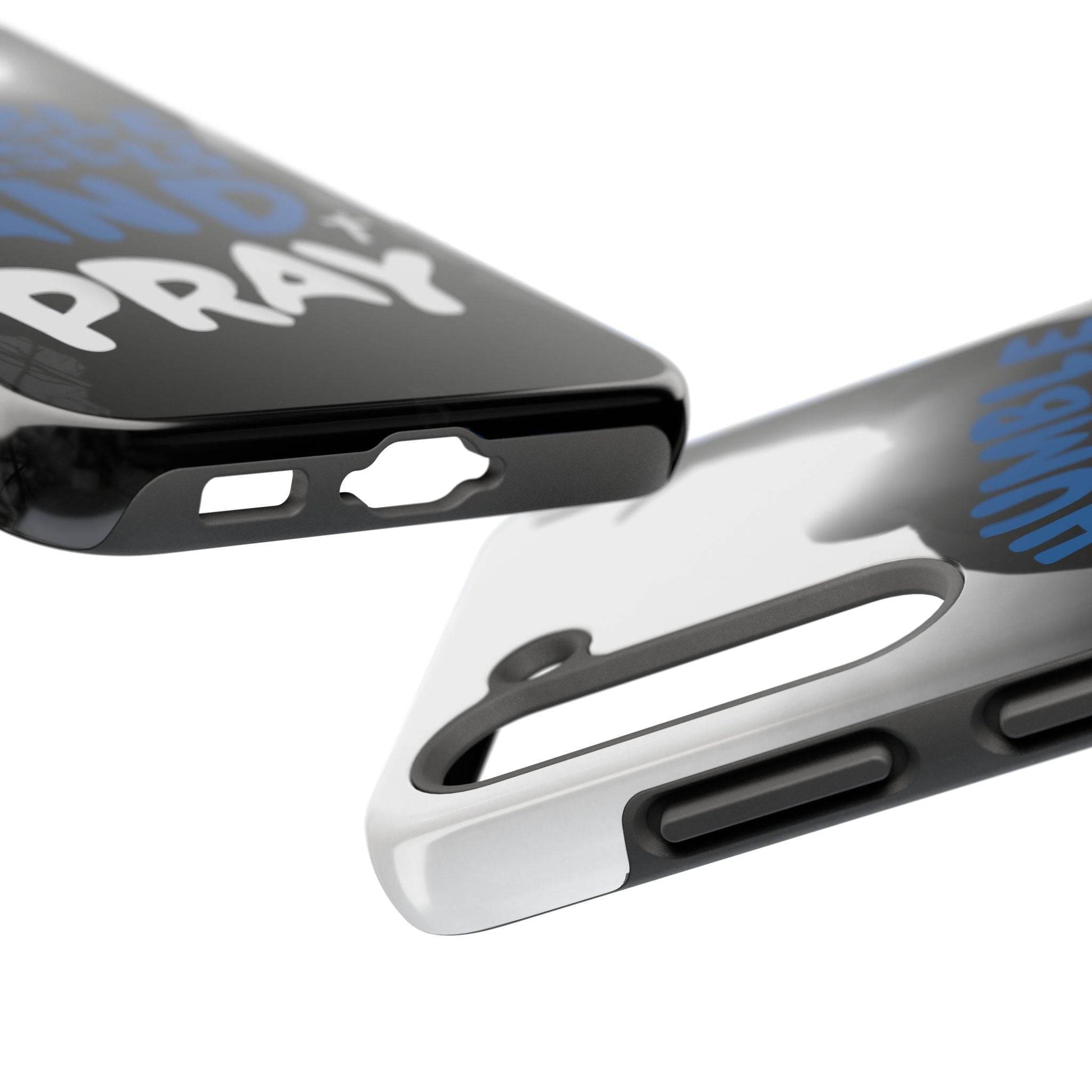 Humble Yourself and Pray Phone Case – Bold Blue Spiritual Design - Harmony + Hope