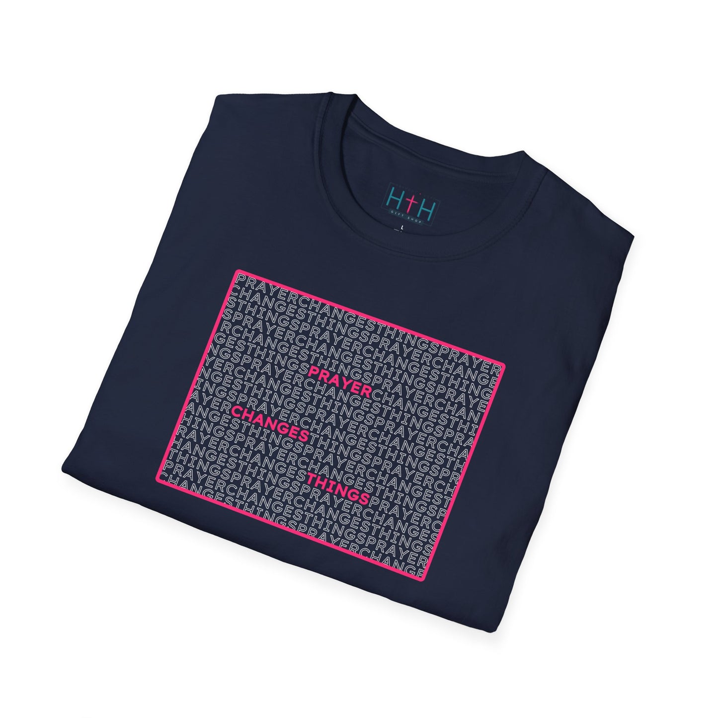 Word Cloud Design "Prayer Changes Things" - Inspirational Unisex T-Shirt