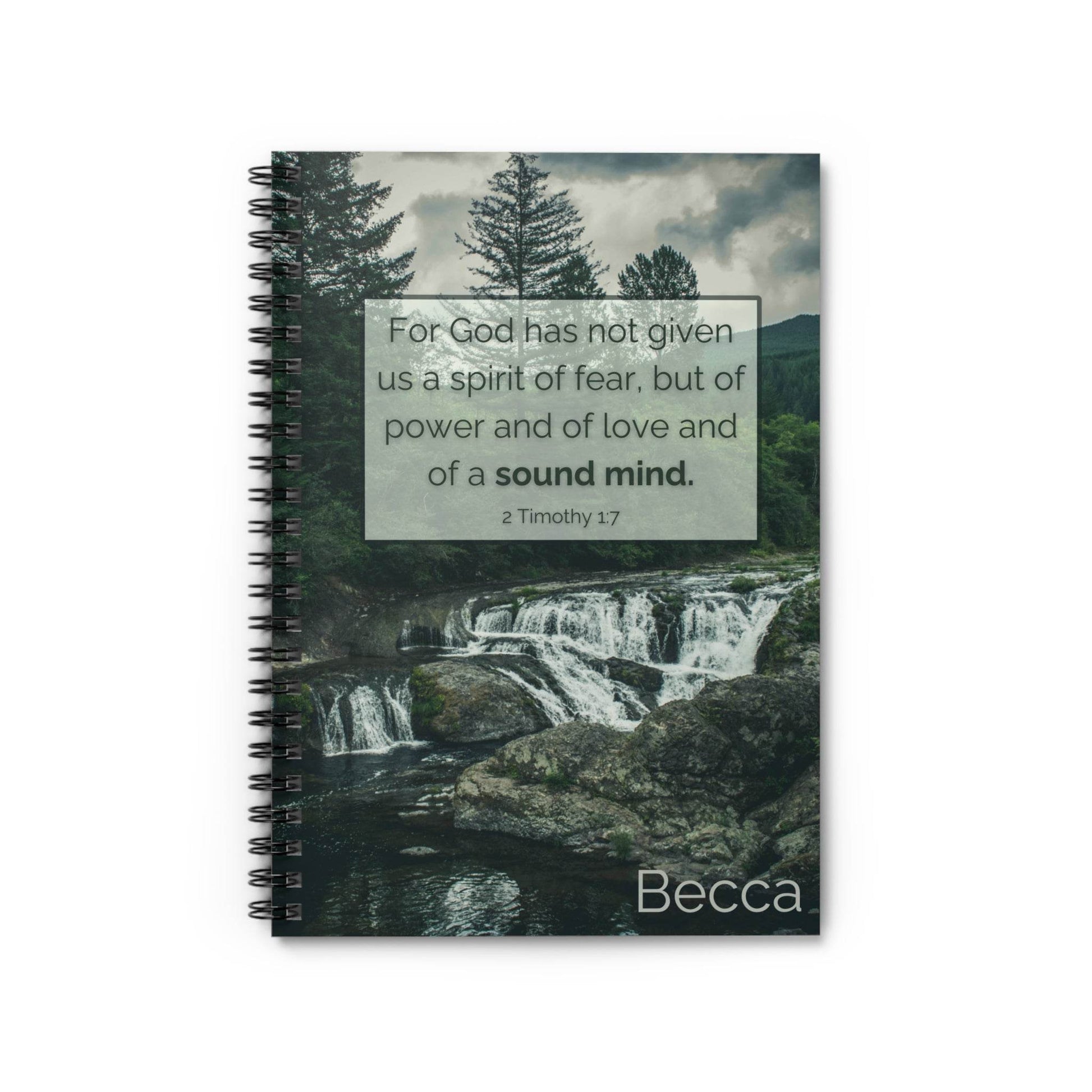 Faith Over Fear - Customizable Inspirational Spiralbound Journal - Harmony + Hope
