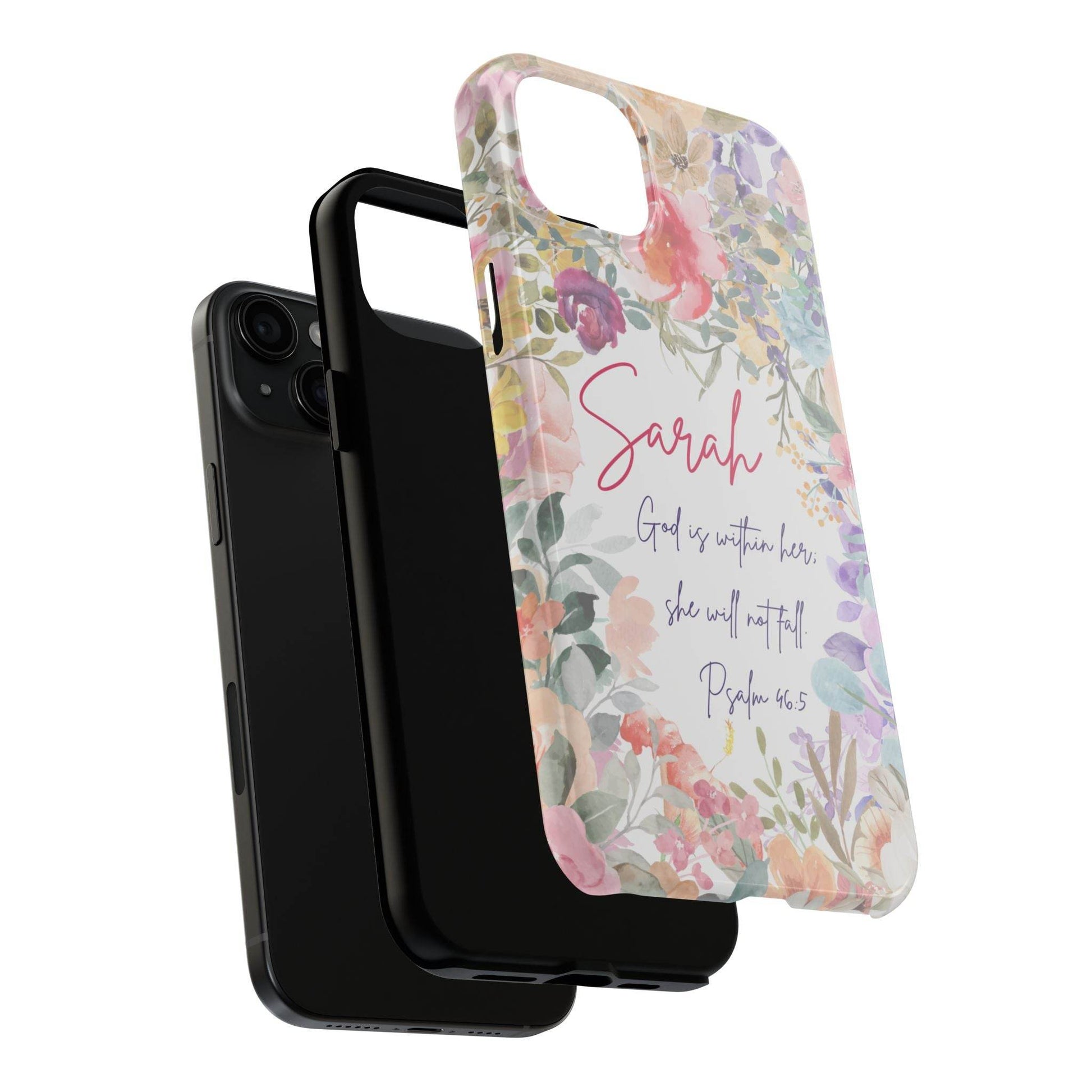 Strength & Beauty in Bloom Phone Case – Christian Scripture Design - Harmony + Hope