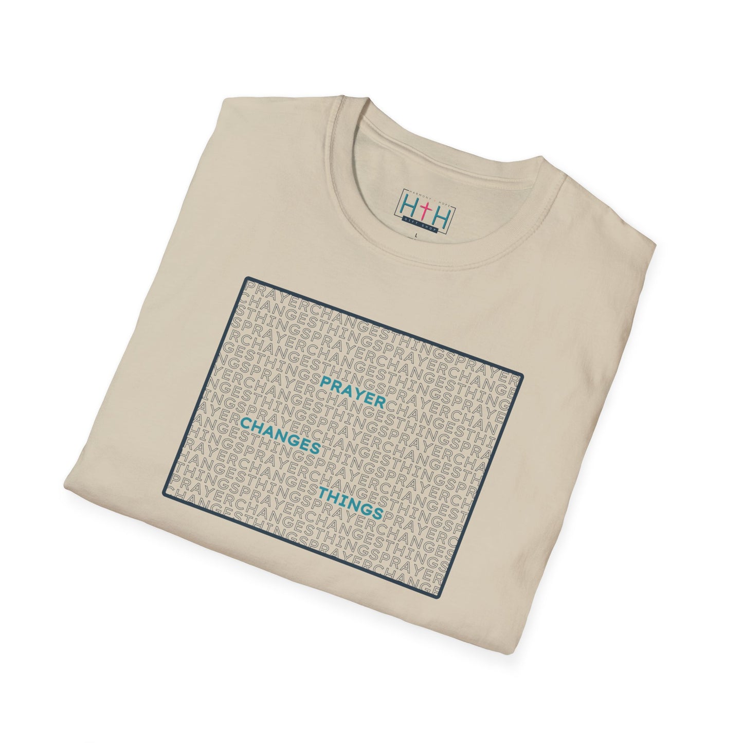 Word Cloud Design "Prayer Changes Things" - Inspirational Unisex T-Shirt