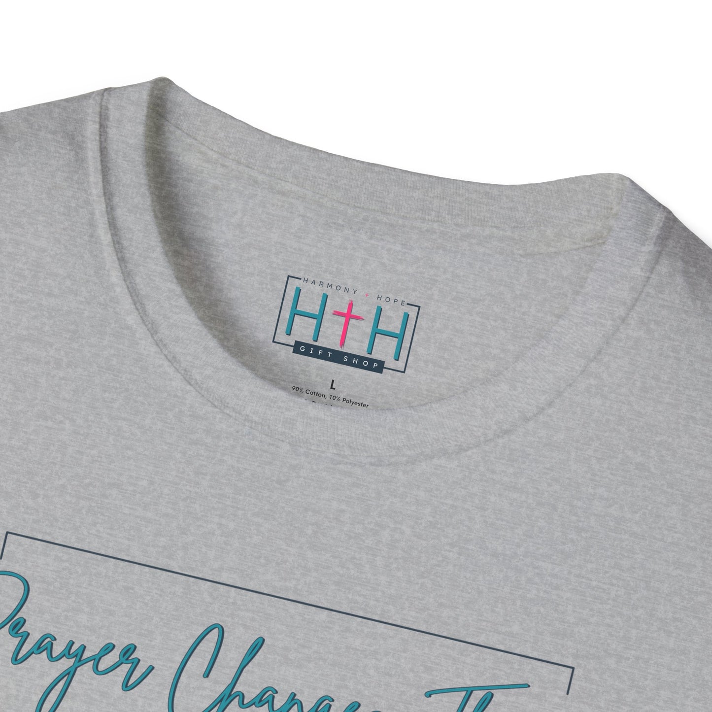 Calligraphy Casual "Prayer Changes Things" - Inspirational Unisex T-Shirt