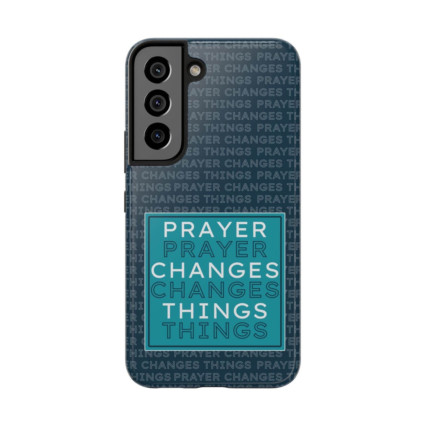 Prayer Changes Things Phone Case – Navy Blue Faith Design - Harmony + Hope