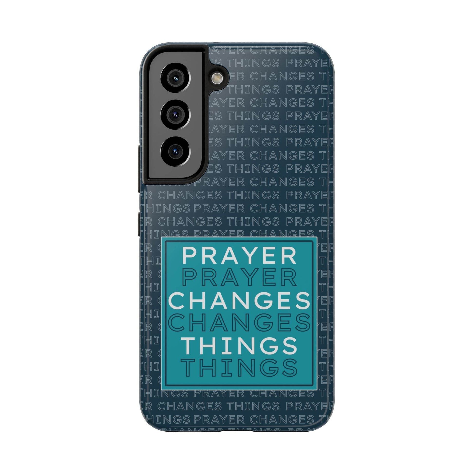 Prayer Changes Things Phone Case – Navy Blue Faith Design - Harmony + Hope