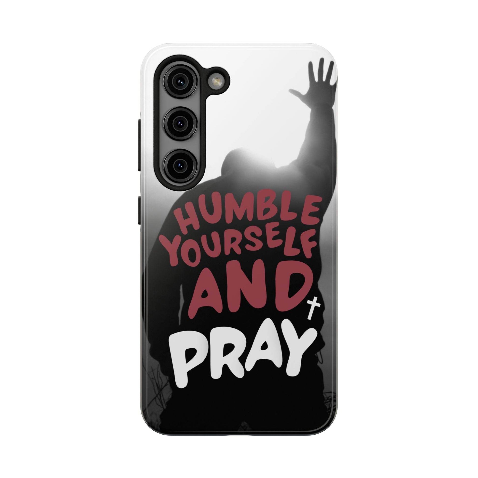 Humble Yourself and Pray Phone Case – Red Statement of Faith - Harmony + Hope