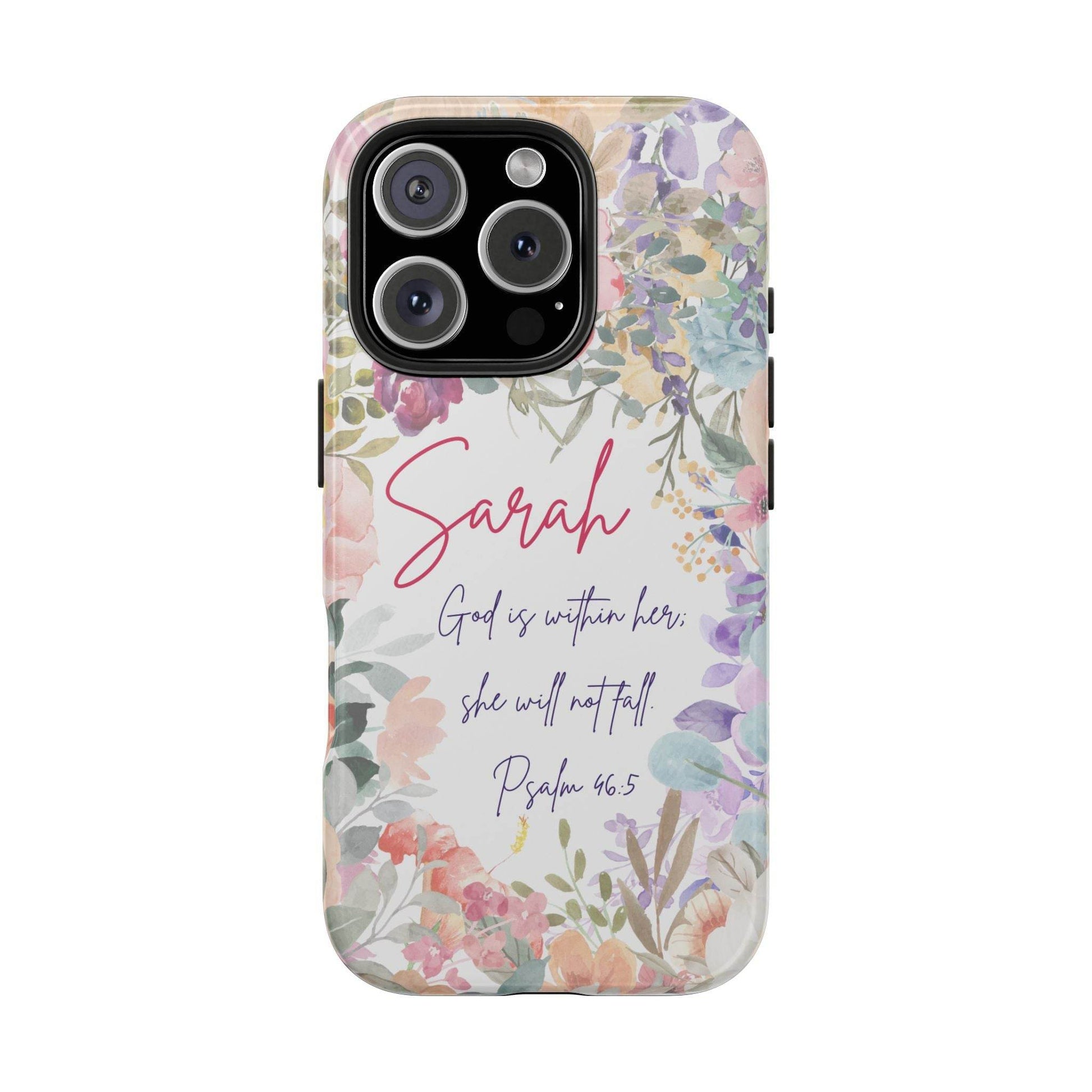 Strength & Beauty in Bloom Phone Case – Christian Scripture Design - Harmony + Hope